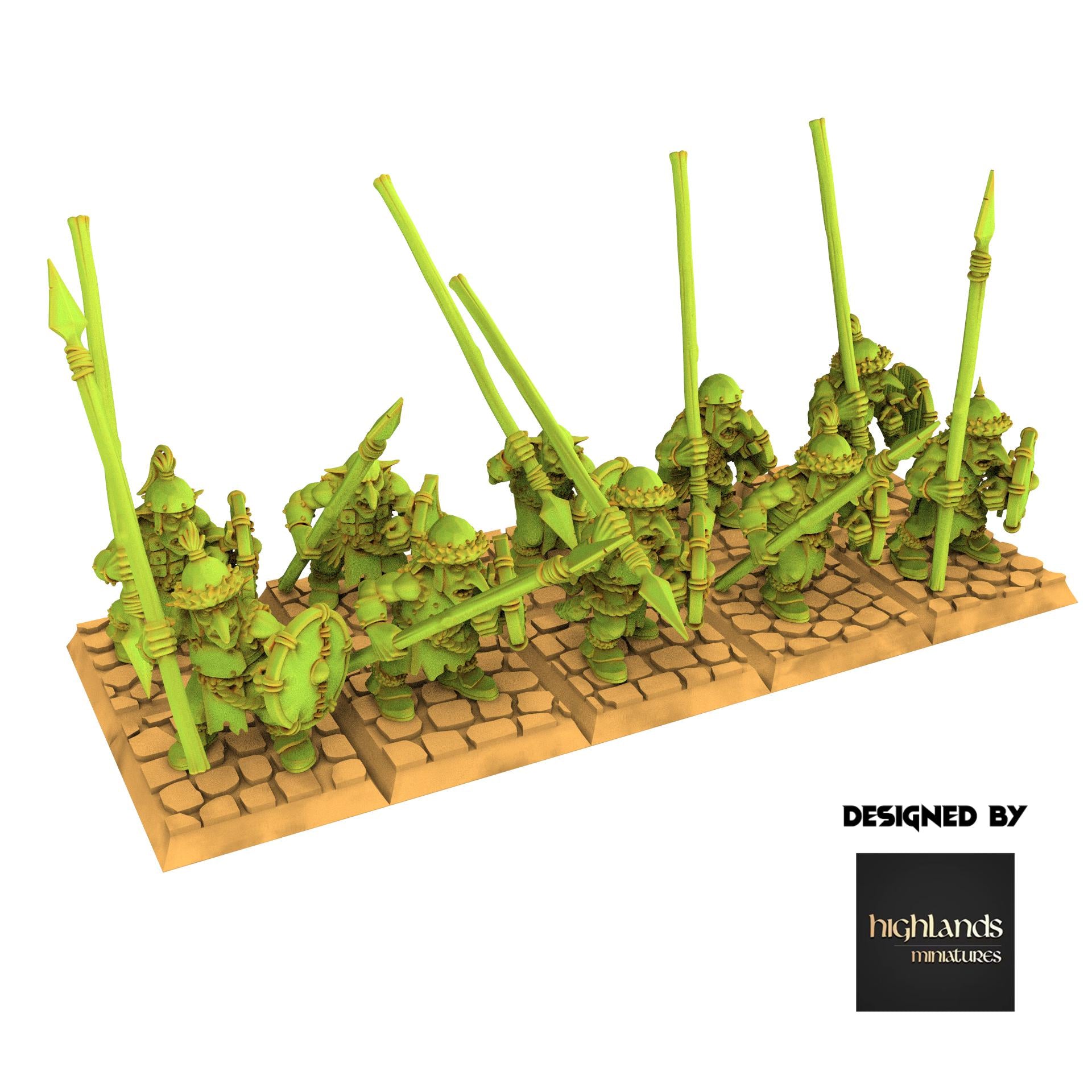 Orc & Goblin - Spearmen - Steppe Goblin - Highlands Miniature