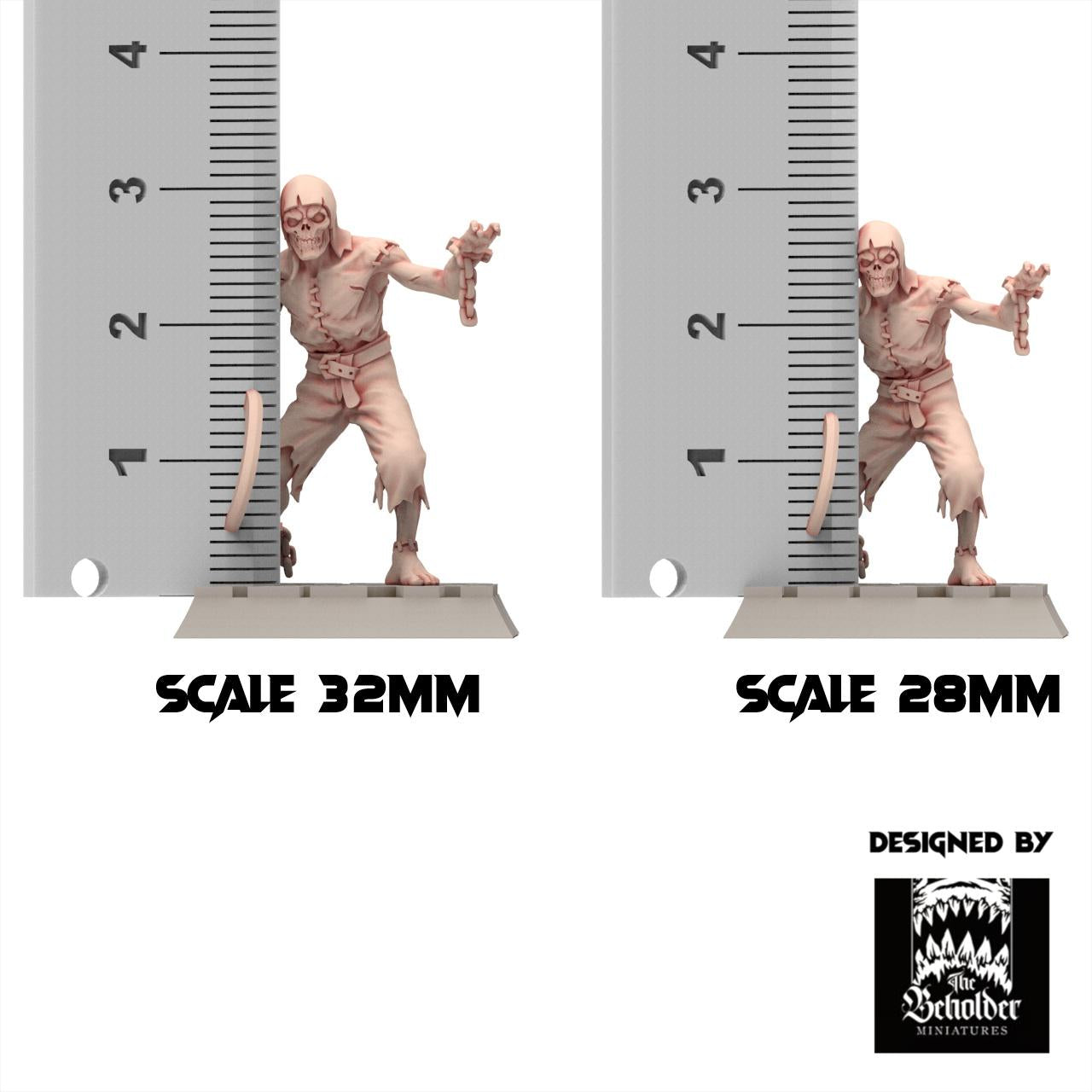 Undead 32/28mm - Brainless Walkers - Undying Legions - The Beholder Miniatures