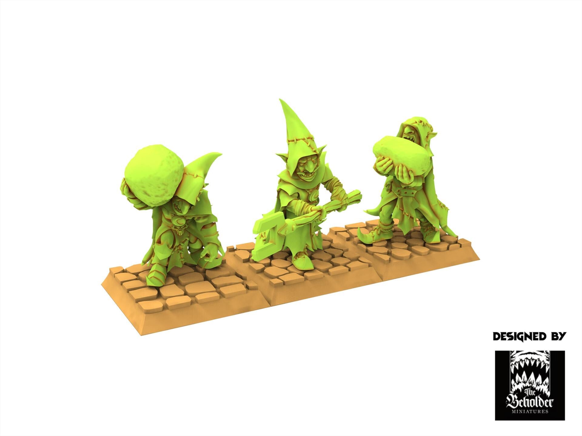 Orc & Goblin - Trebuchert and Crew - The Black horde - The Beholder Miniatures