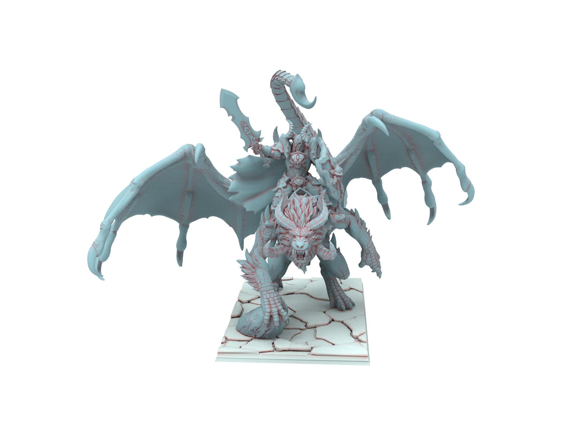 Fantasy Chaos - Vrolok on Manticore - Realms of Mayhem - Beholder Miniature
