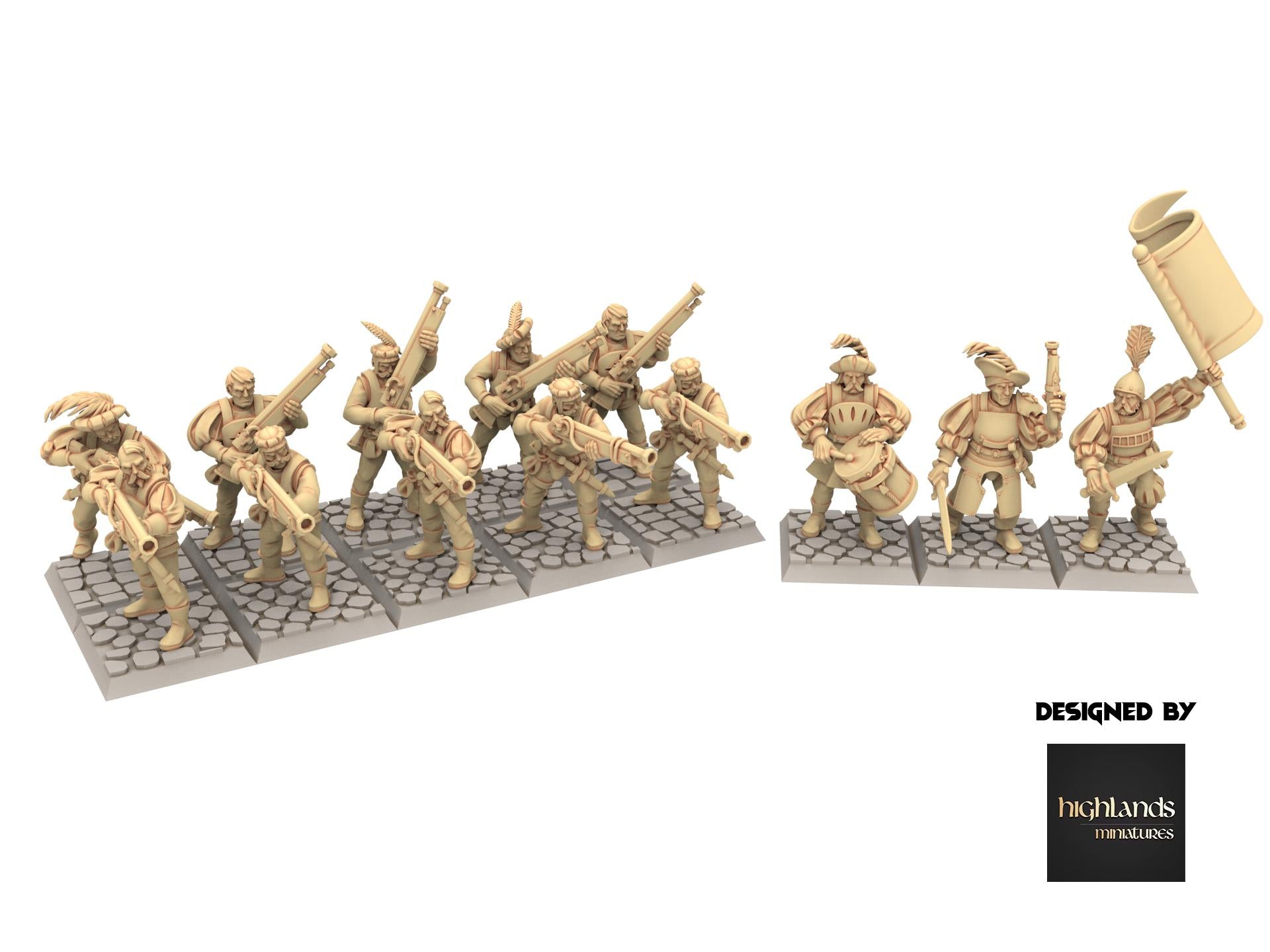 Imperial Fantasy - Arquebusiers - Sunland - Highlands Miniatures