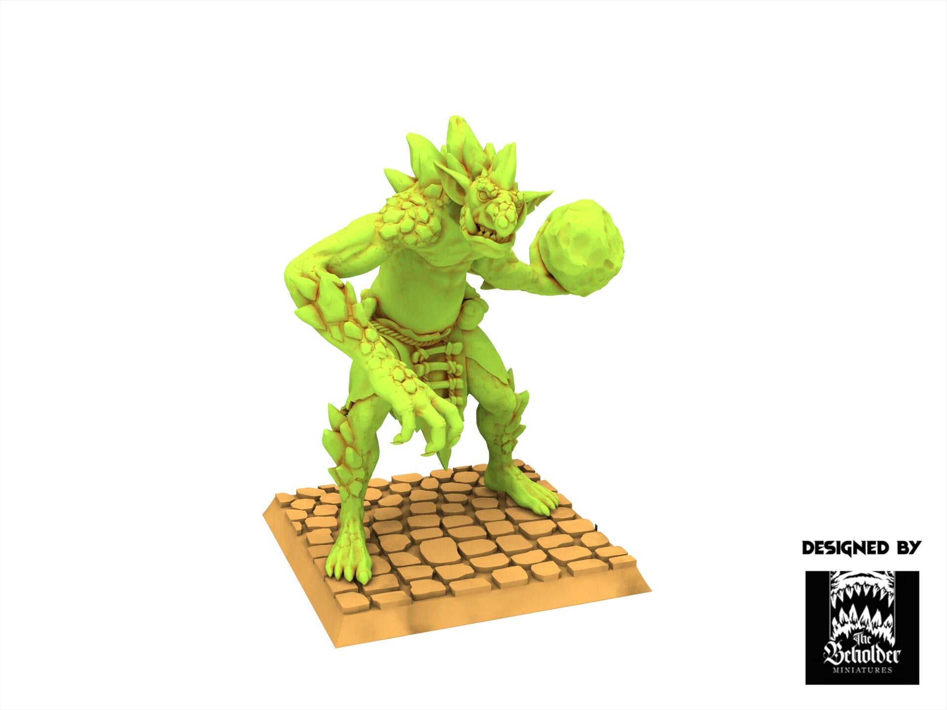 Orc & Goblin - Rock Trolls - The Black horde - The Beholder Miniatures
