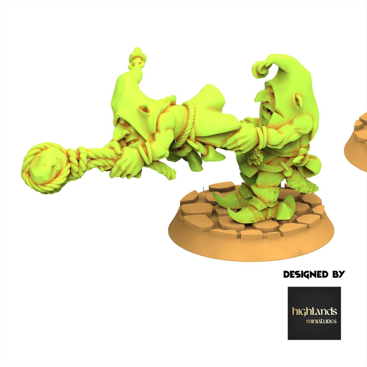 Orc & Goblin - x5 Swamp Goblins Stonethrowers - Goblin tribes - Highlands Miniature