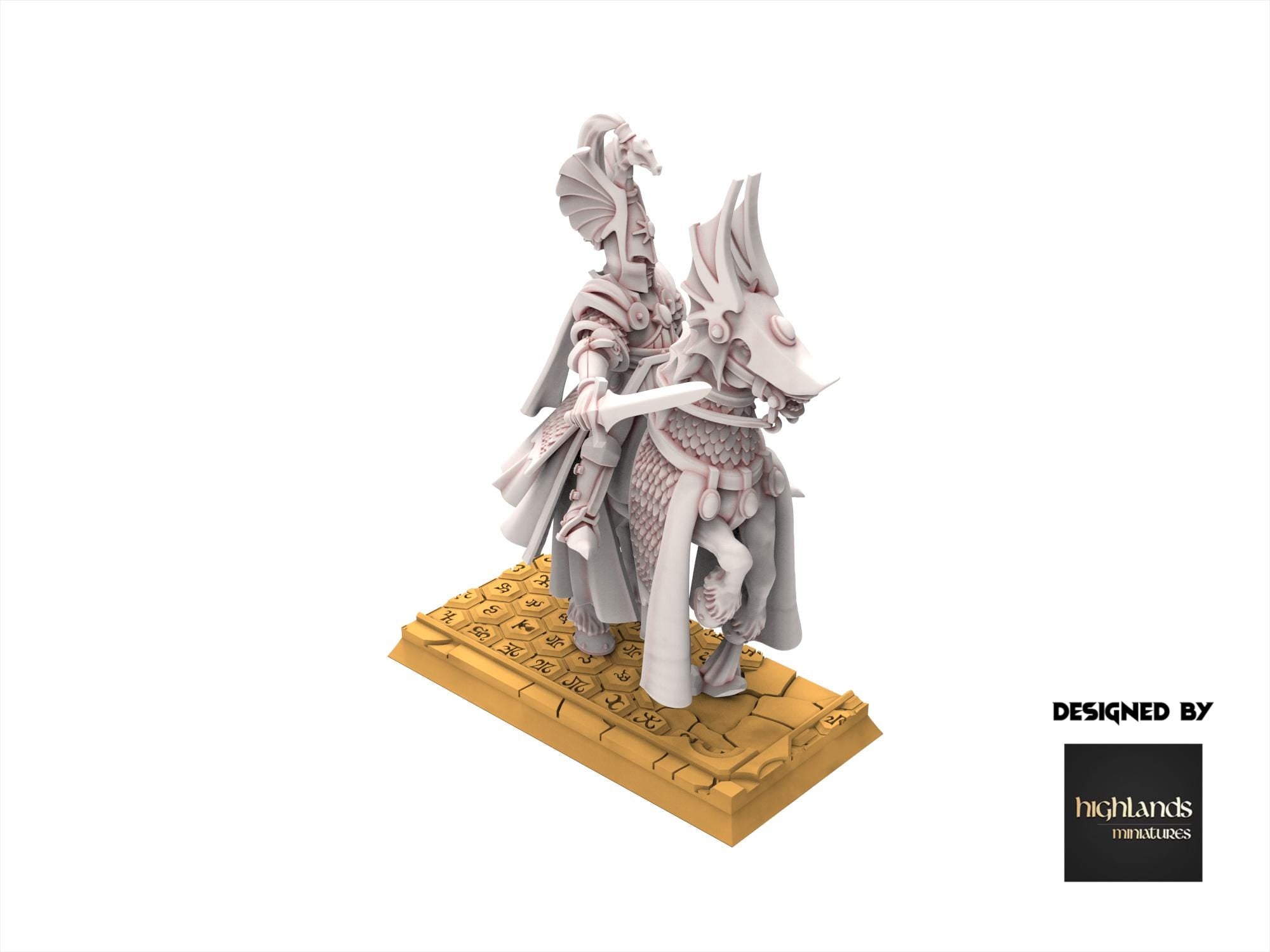 Hight Elves - Mounted Lord - AEGEAN - Highlands Miniatures