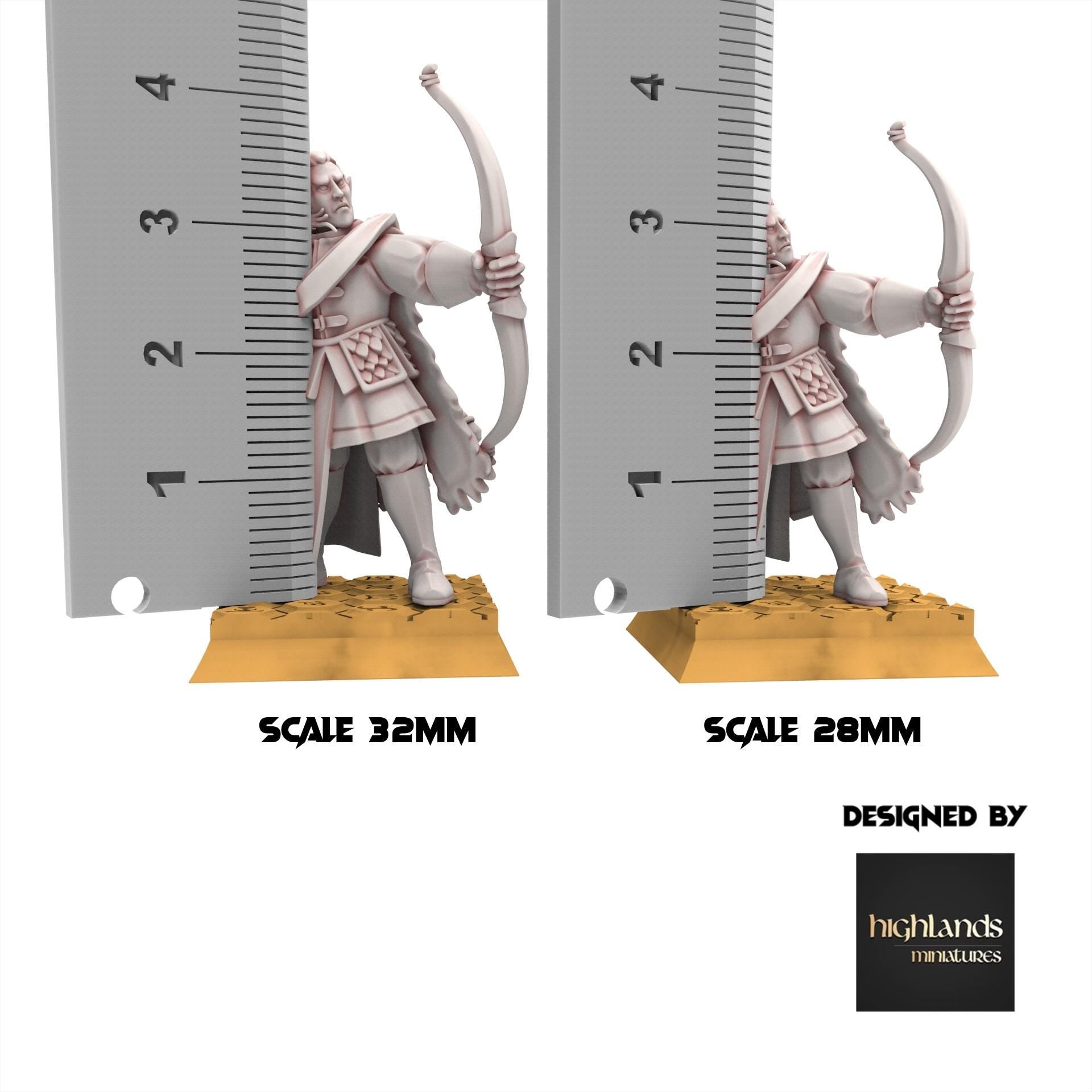Hight Elves - Nemean Lions with Bows - Aegean - Highlands Miniatures