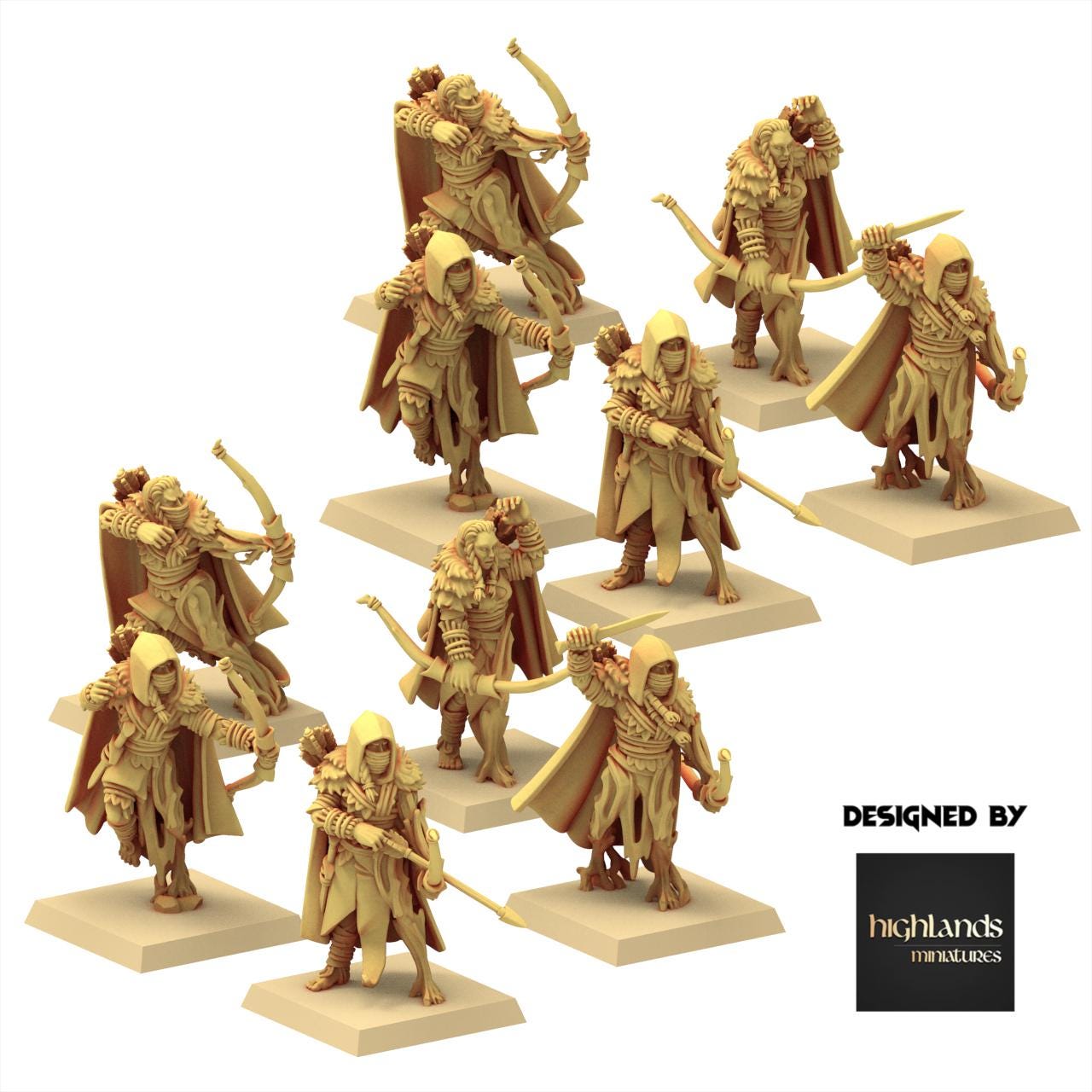Sylvan Elves - Feral Scouts - Feral - Highlands Miniatures