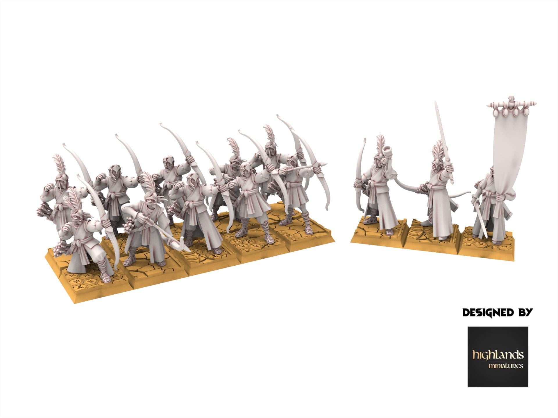 Hight Elves - Archers - Aegean - Highlands Miniatures