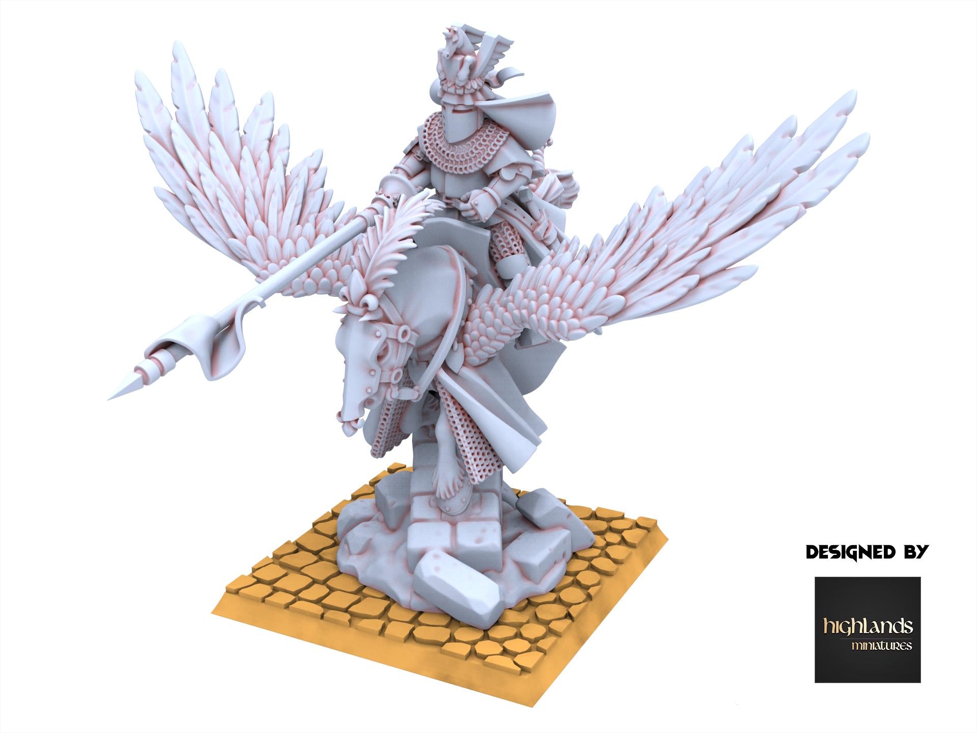 Arthurian Knights - Knights on Pegasus - Gallia - Highlands Miniatures