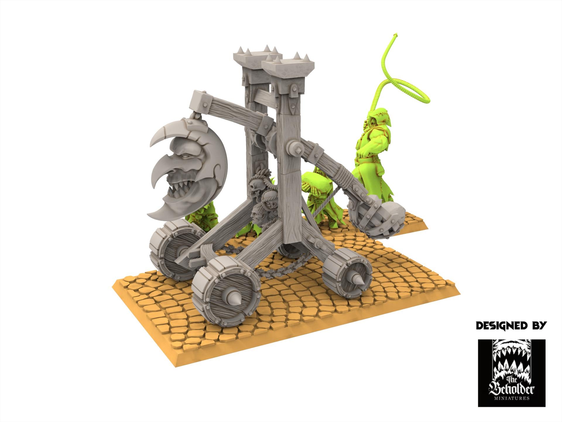 Orc & Goblin - Trebuchert and Crew - The Black horde - The Beholder Miniatures
