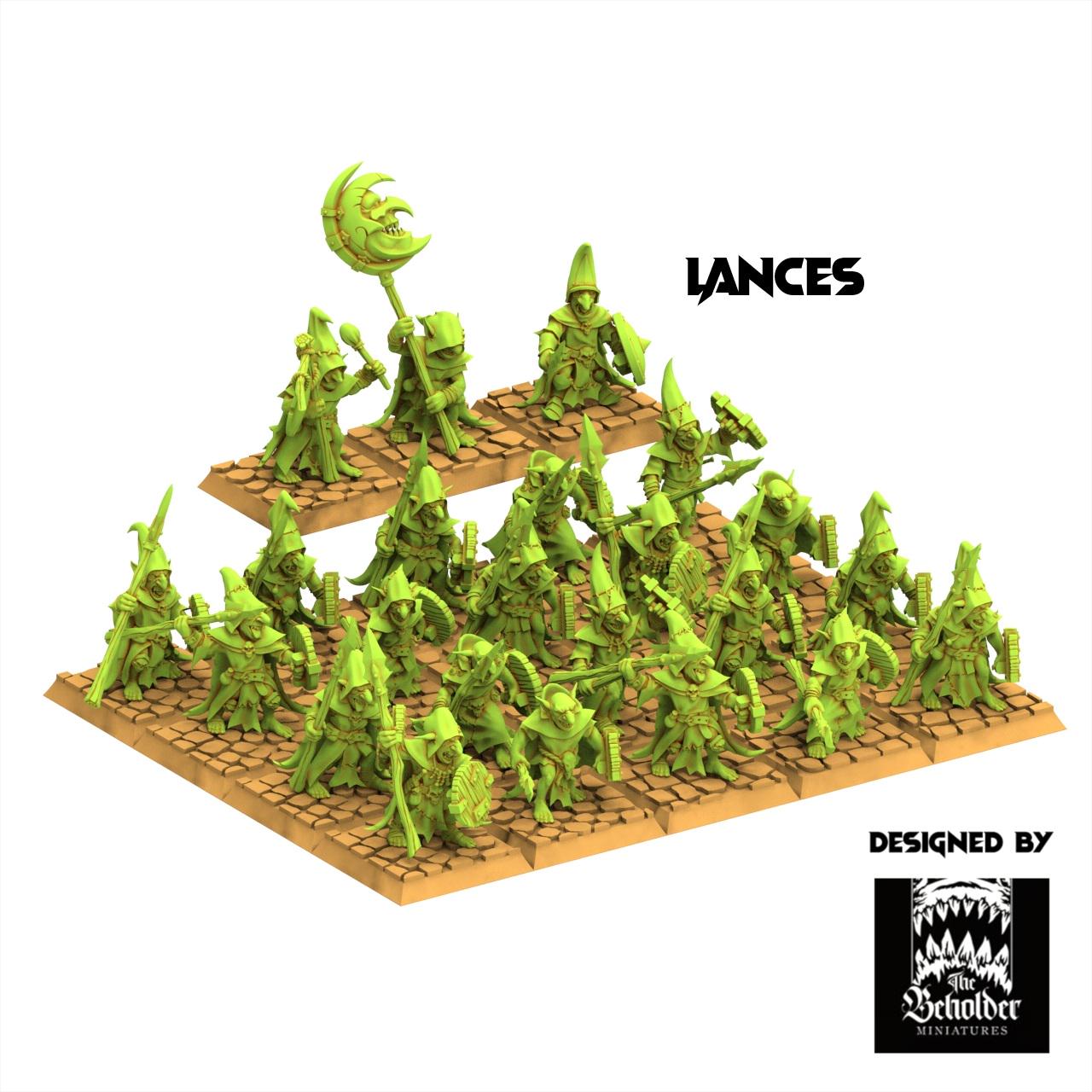 Orc & Goblin - Goblins Warriors - The Black horde - The Beholder Miniatures