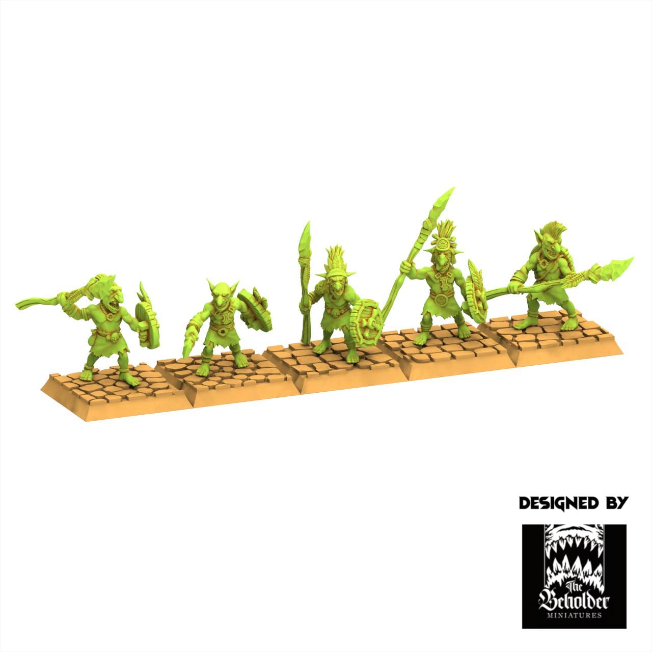 Orc & Goblin - Goblins Jungle Warriors - The Black horde - The Beholder Miniatures
