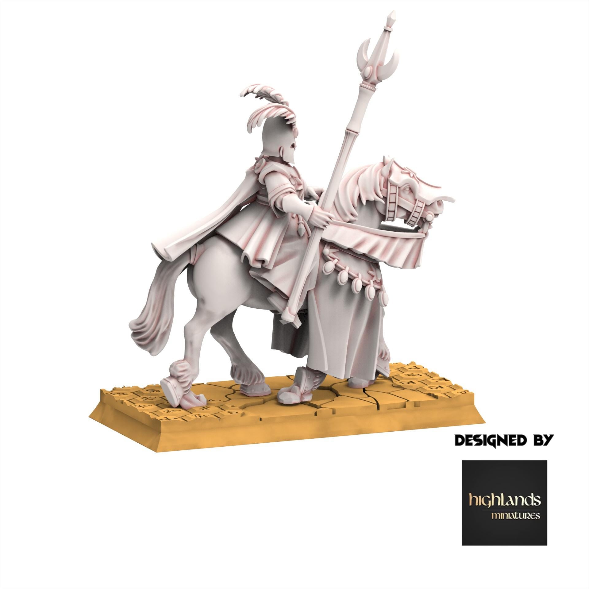 Hight Elves - Mage Mounted - Aegean - Highlands Miniatures