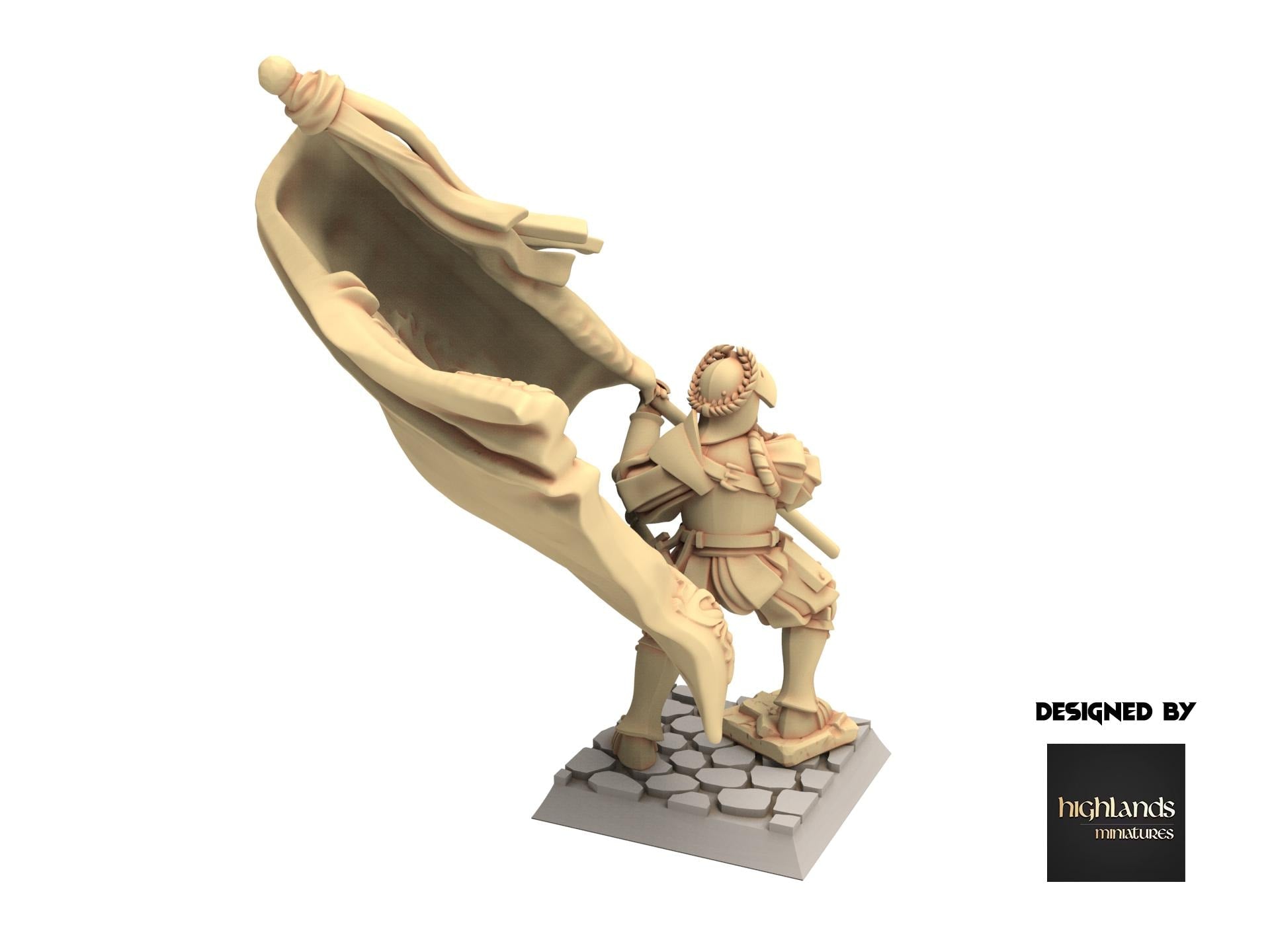 Imperial Fantasy - Hight Banner Captain - Sunland - Highlands Miniatures
