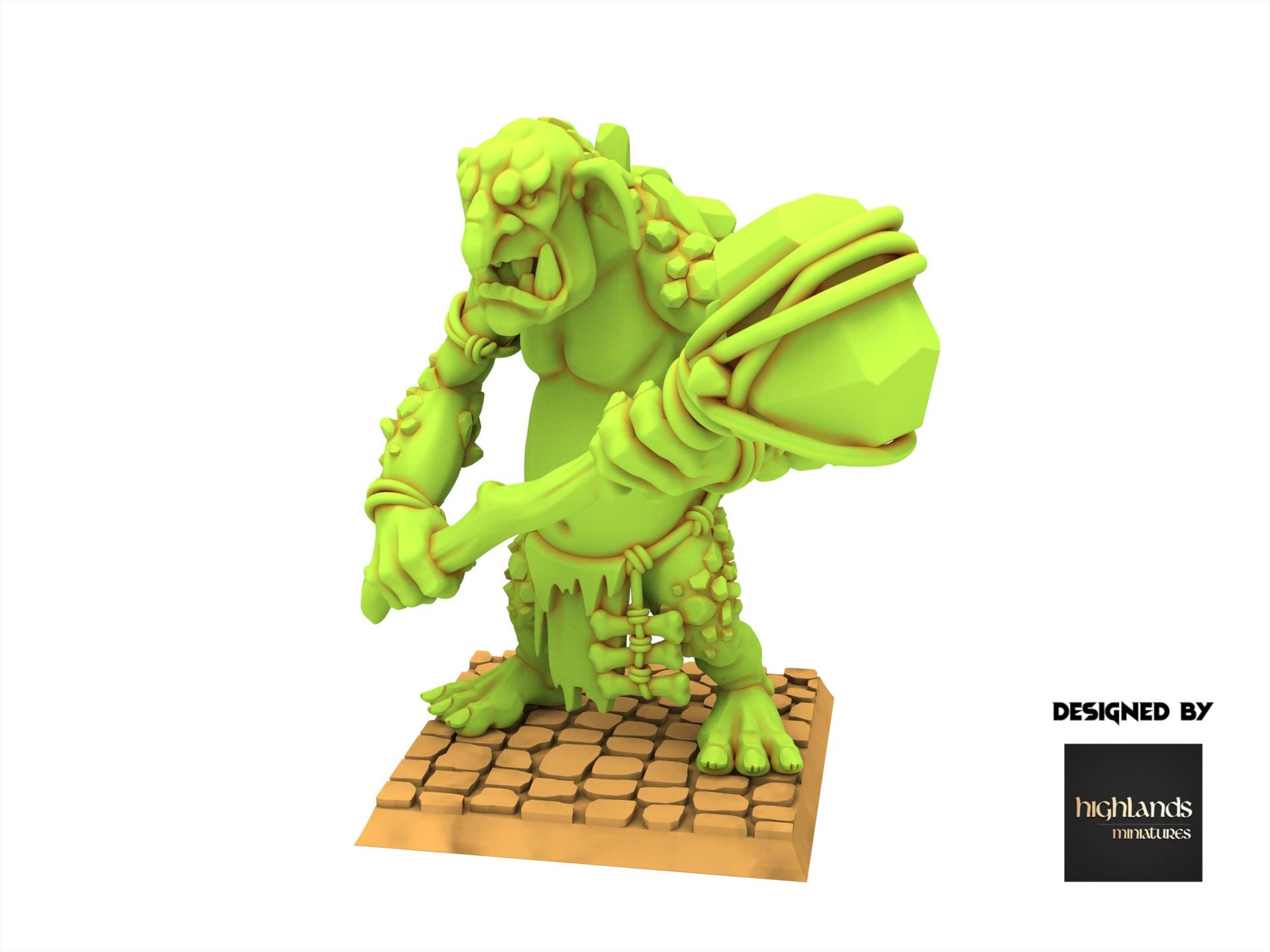 Orc & Goblin - Cave Trolls - Moredhun's Orc - Highlands Miniature