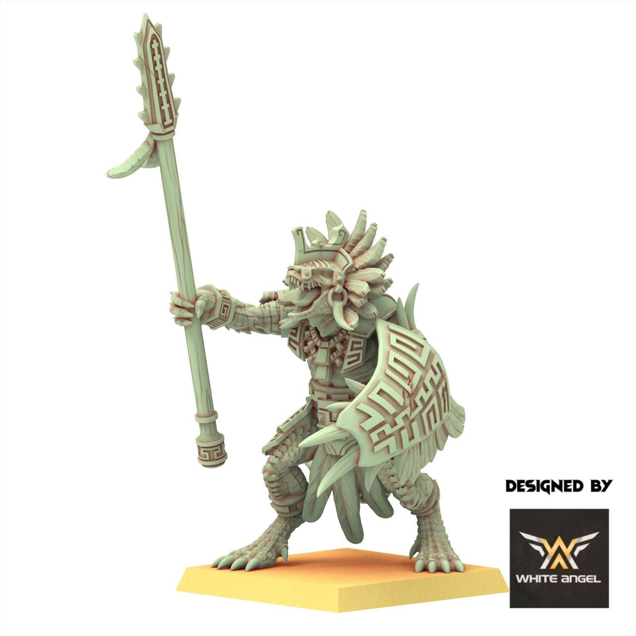 Lizardmen 28/32mm - Commander Lizard - White Angel Miniatures