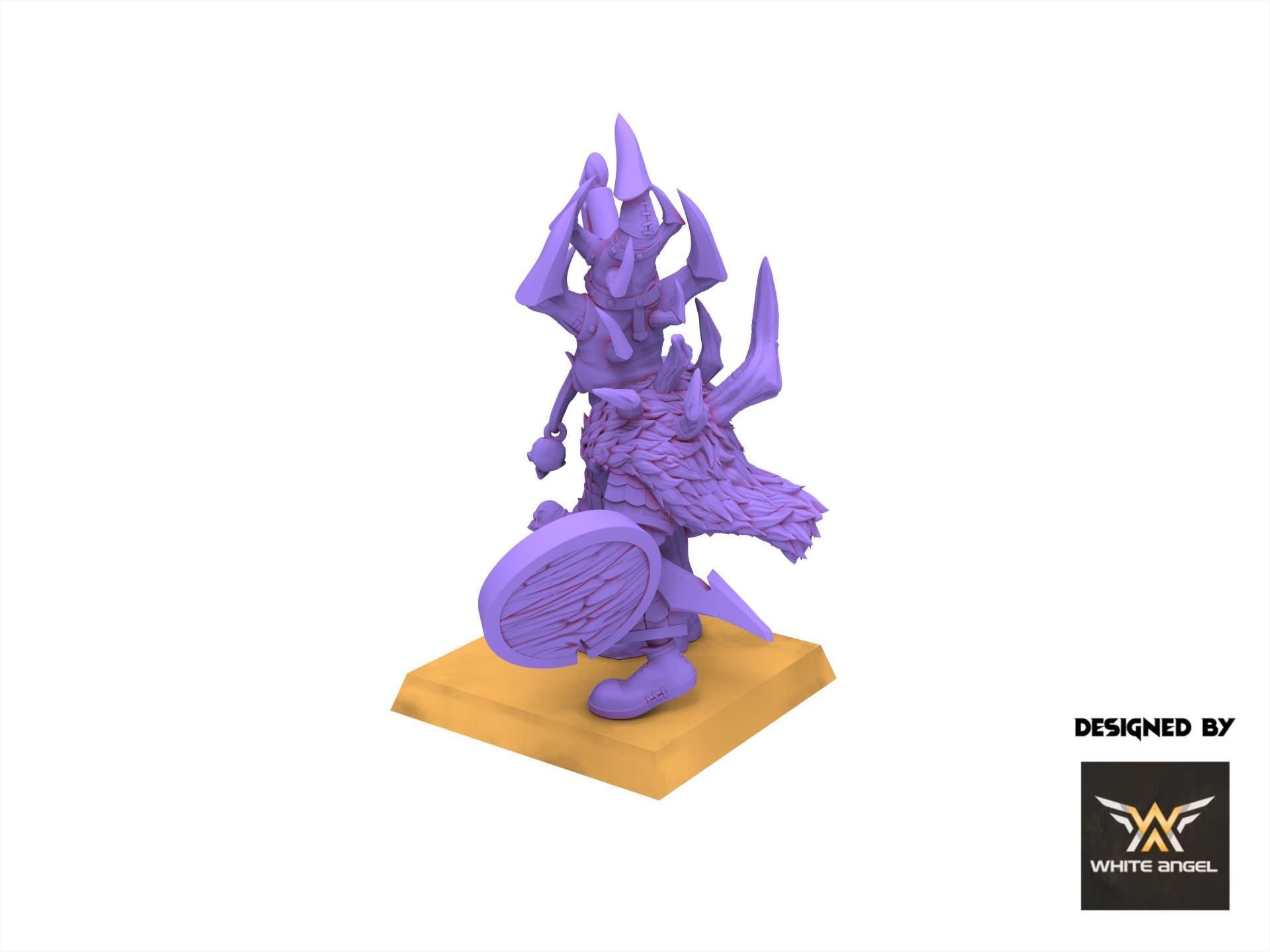 Chaos Dwarves - Goblin Commander - Infernal Dwarves - White Angel Miniatures