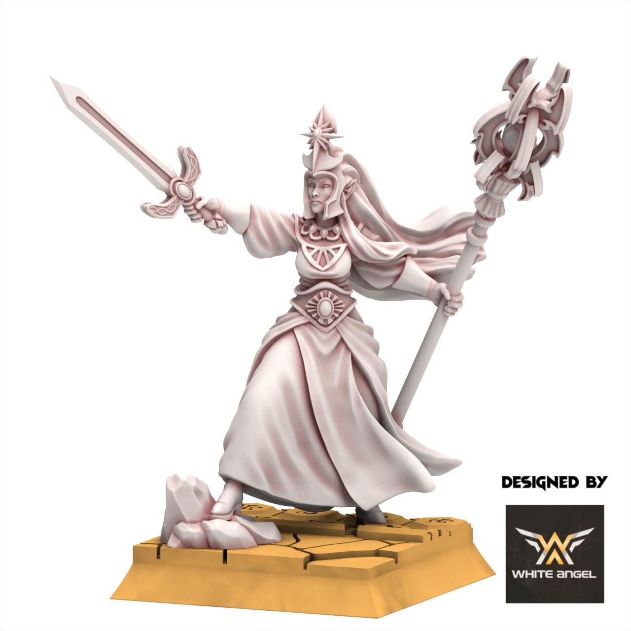 Hight Elves - High Priestess - White Angel Miniatures