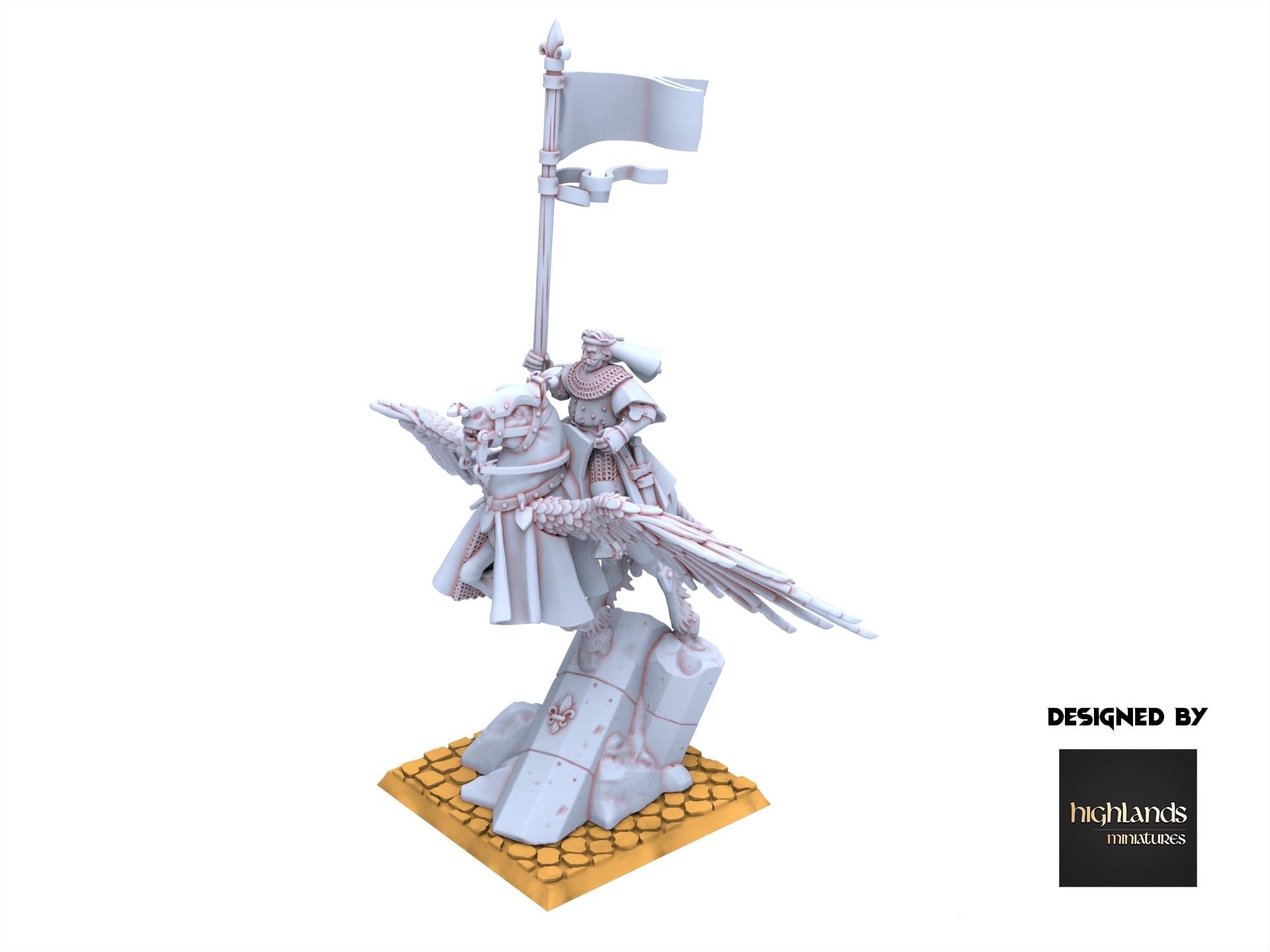 Arthurian Knights - Knights on Pegasus - Gallia - Highlands Miniatures