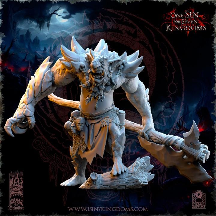 Orc & Goblin - Krakham Elder of the Rocks - The Black horde - The Beholder Miniatures