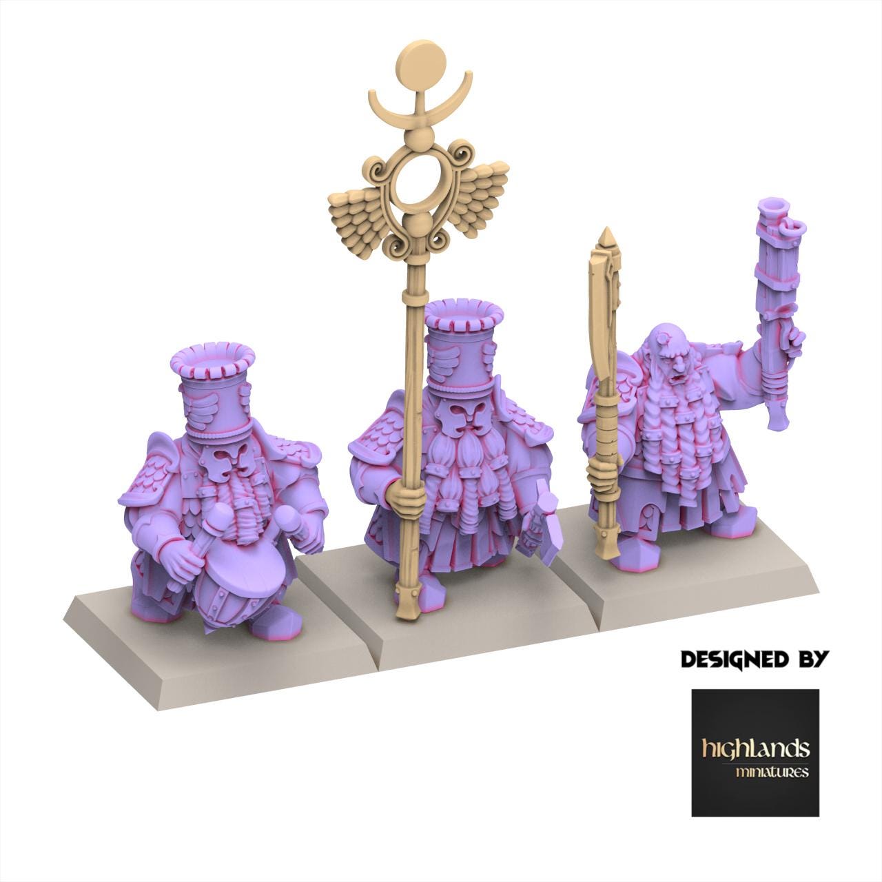 Chaos Dwarves - Heavy Guard With Great Weapons - Sons of Marduk - Highlands Miniatures
