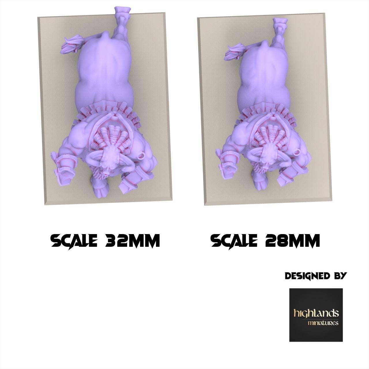 Chaos Dwarves - Minotaurs Heavy Weapons - Sons of Marduk - Highlands Miniatures