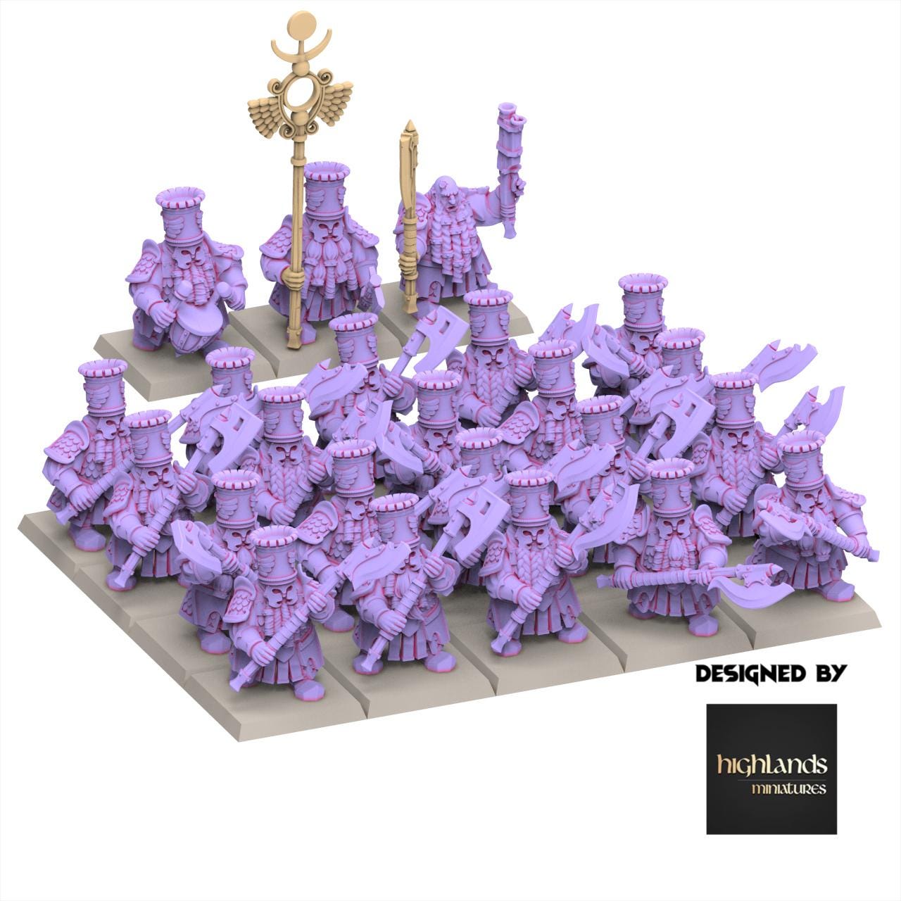 Chaos Dwarves - Heavy Guard With Great Weapons - Sons of Marduk - Highlands Miniatures