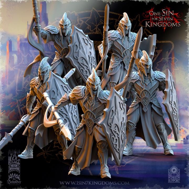 Hight Elves - Warriors - Silvermoor - The Beholder Miniatures