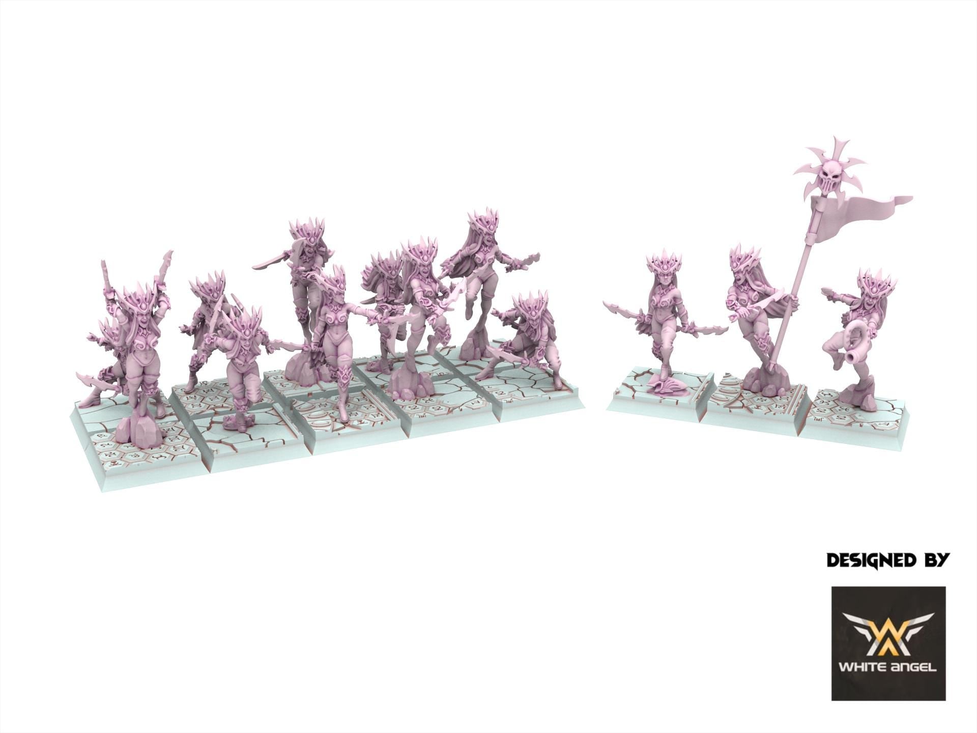Dark Elves - Daughter of the Shadow Realm - Slaves of Darkness - White Angel Miniatures