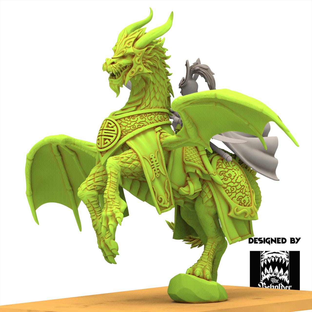 East Empire - Hayoran, Warlord on Imperial Dragon Horse - Astarii Dynasty - 28&32mm - The Beholder Miniatures