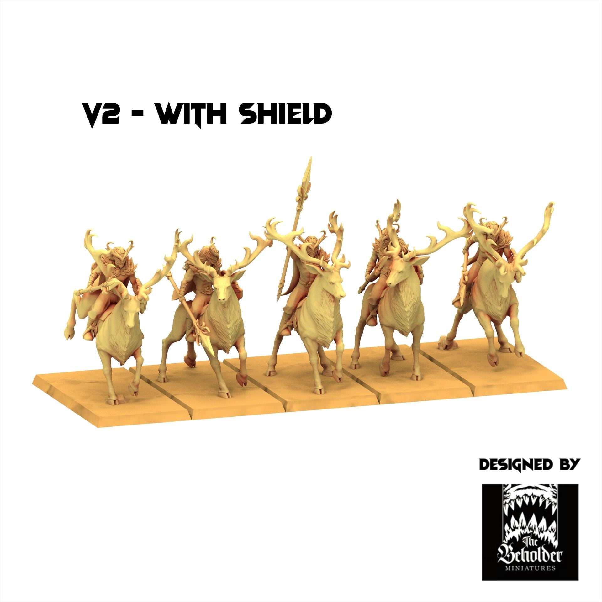 Sylvan Elves - Deepwood Riders - Evergreen Elves - The Beholder Miniatures