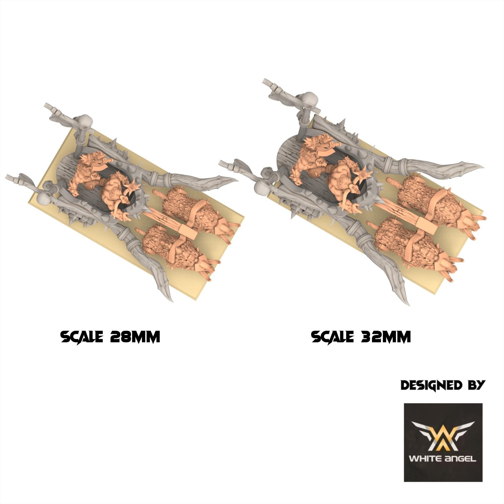 Beastmen - Beast Boar Chariot - White Angel Miniatures