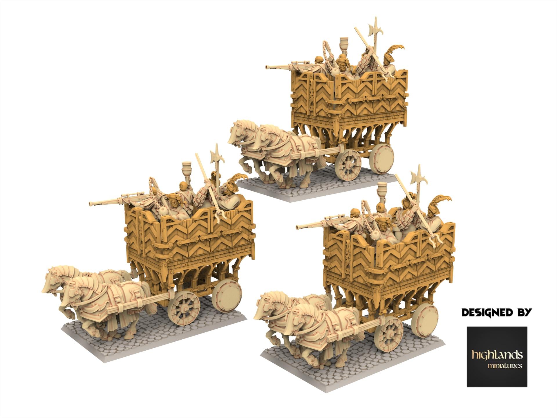 Imperial Fantasy - Armored Wagon - Sunland - Highlands Miniatures