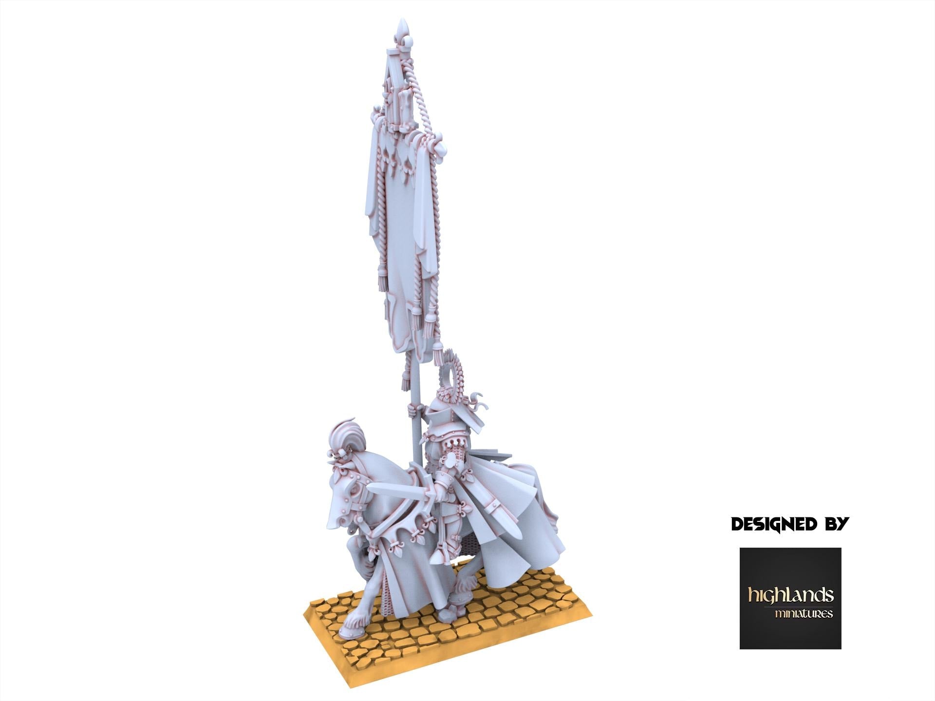 Arthurian Knights - Battle Standard Bearers - Gallia - Highlands Miniatures