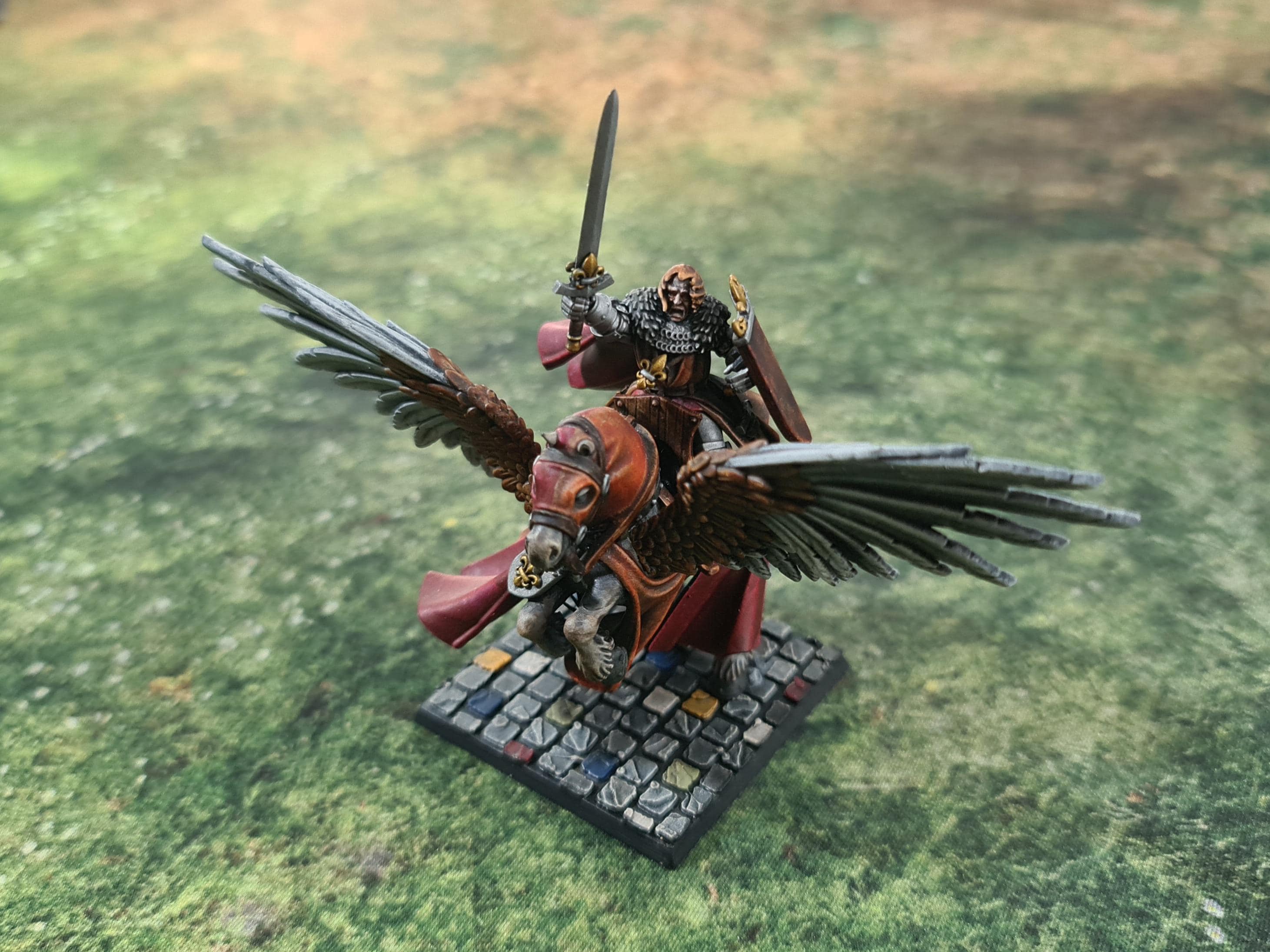 Arthurian Knights - Duke on Pegasus with Spear and Sword - Gallia - Highlands Miniatures