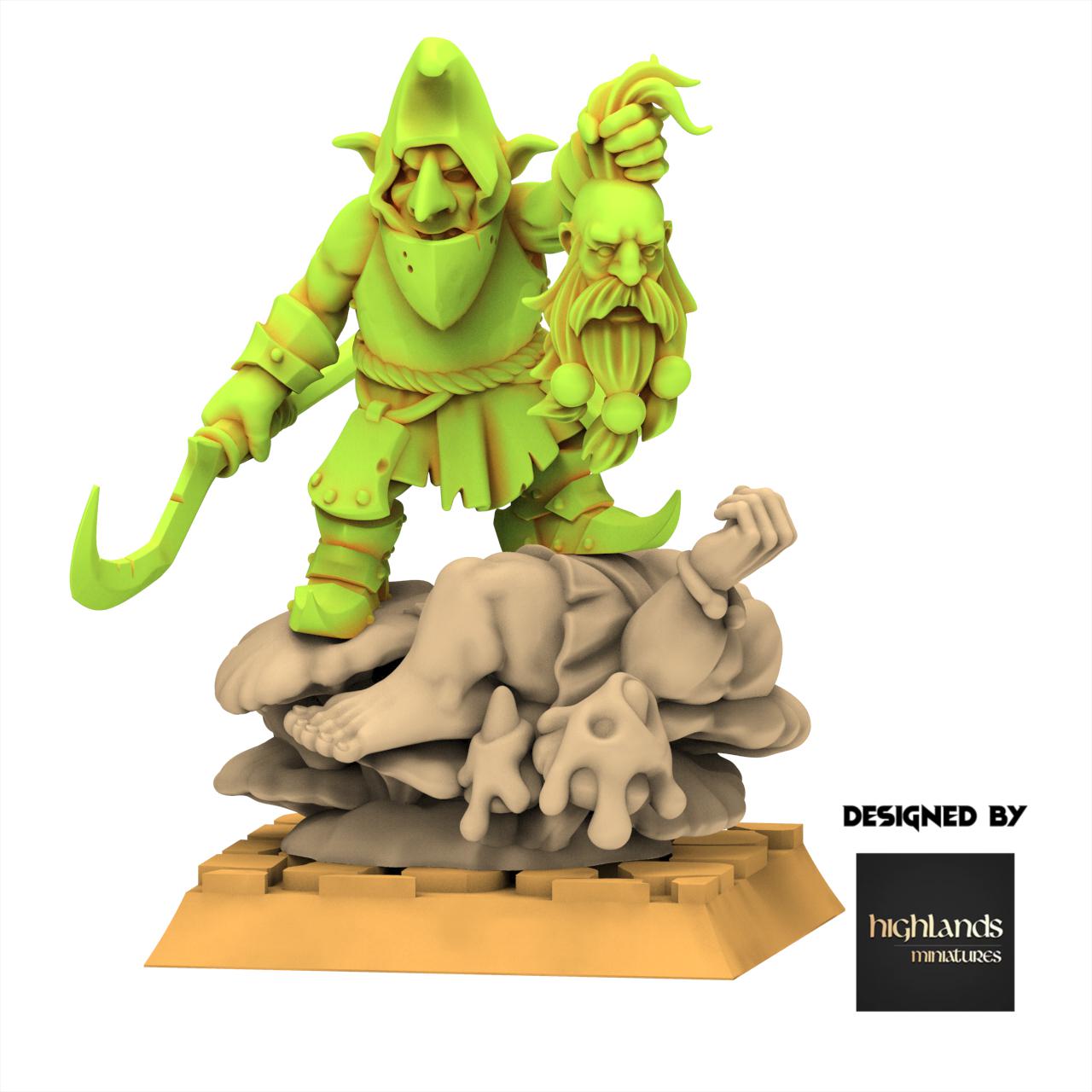 Orc & Goblin - Swamp Goblin Boss - Goblin tribes - Highlands Miniature