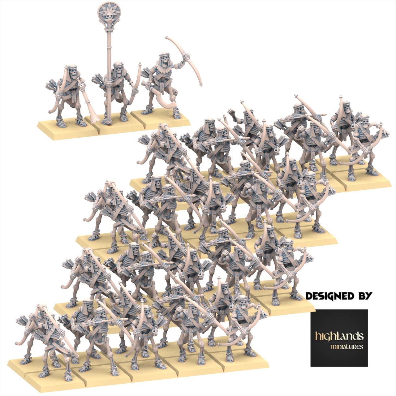 Eternal Dynasties - Ancient Skeletons with Bows - Eternal Dynasties - Highlands Miniatures