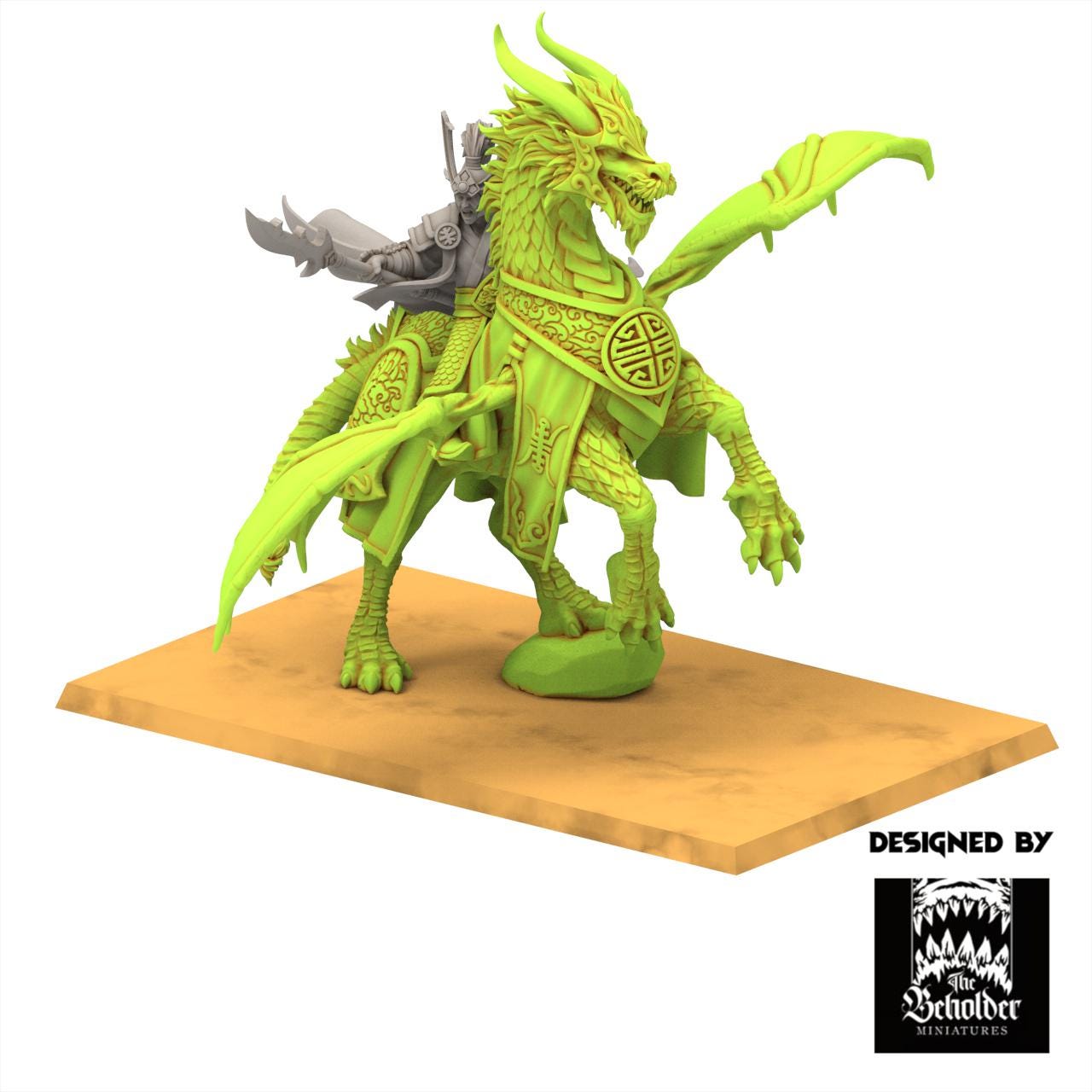 East Empire - Hayoran, Warlord on Imperial Dragon Horse - Astarii Dynasty - 28&32mm - The Beholder Miniatures
