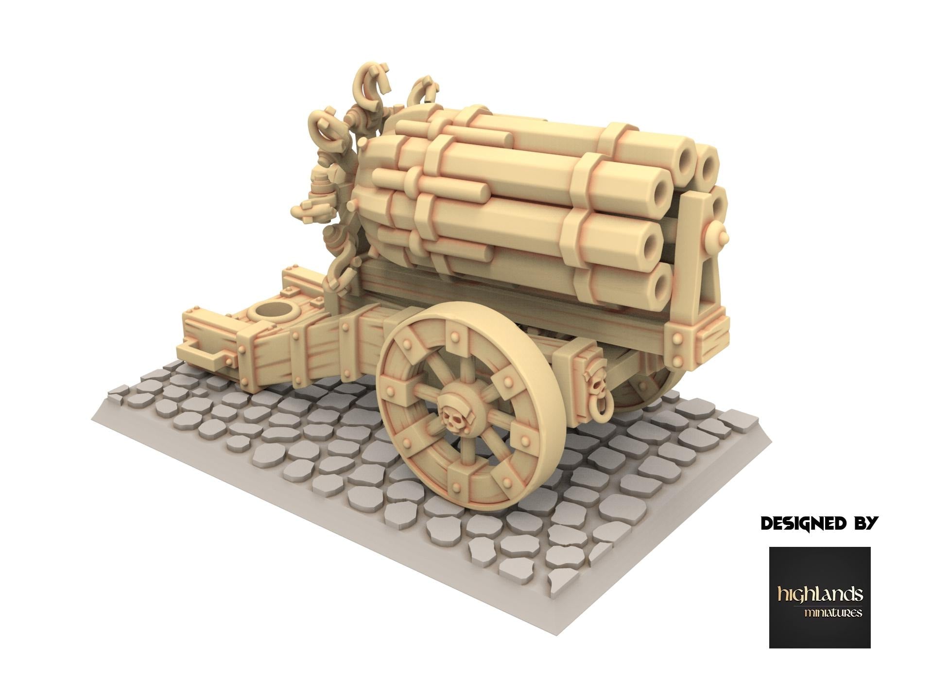 Imperial Fantasy - Volley Gun, Imperial artillery - Sunland - Highlands Miniatures