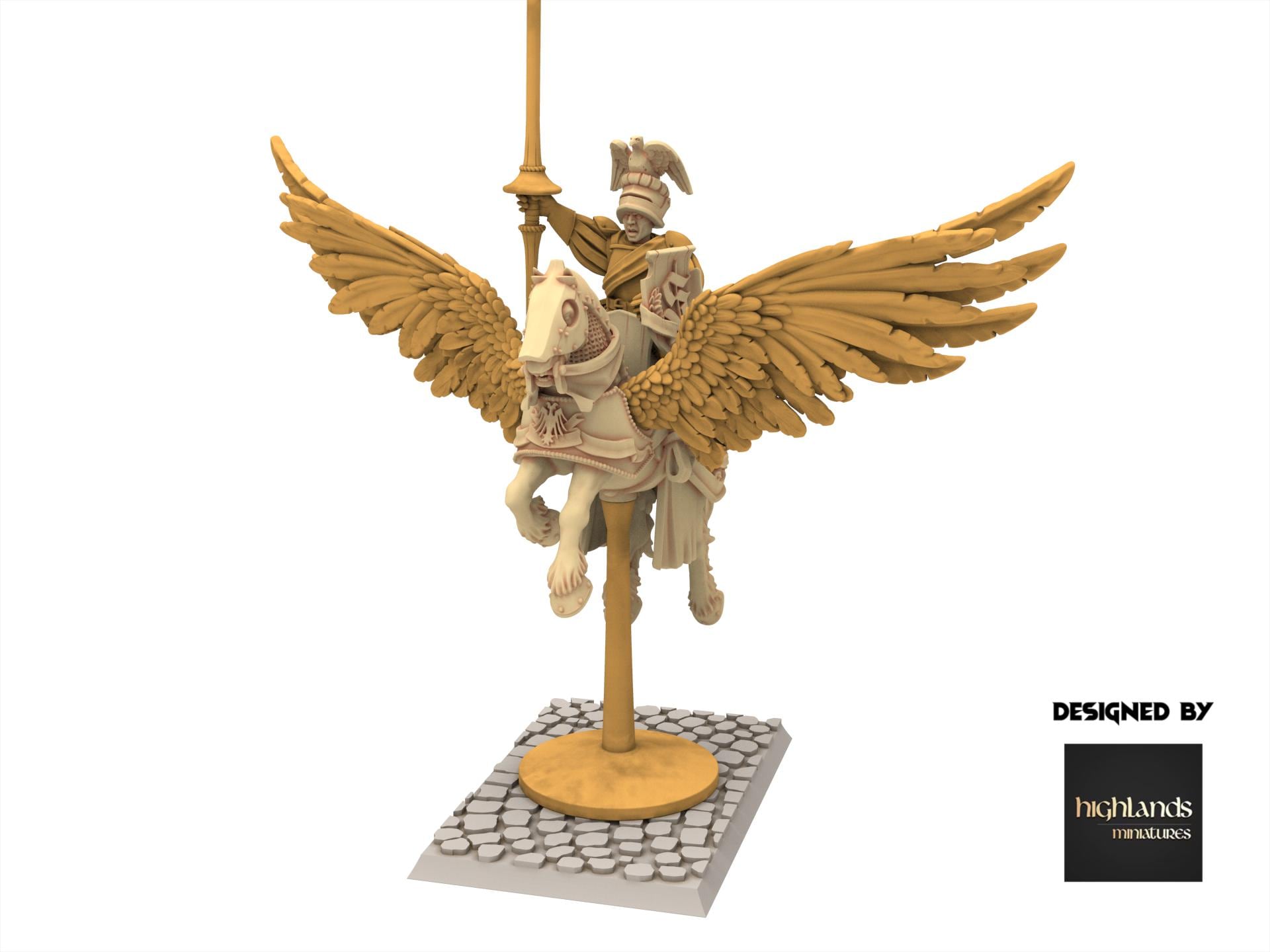Imperial Fantasy - General on Pegasus - Sunland - Highlands Miniatures