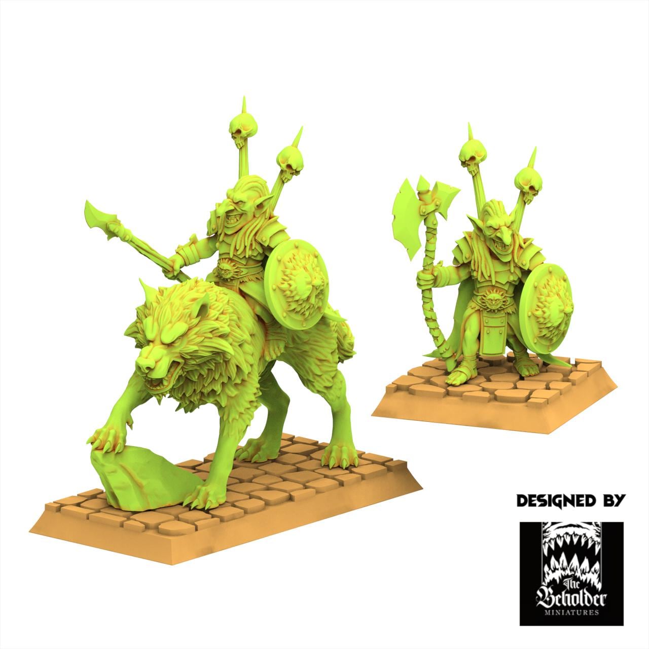 Orc & Goblin - Mortus warlord - The Black horde - The Beholder Miniatures