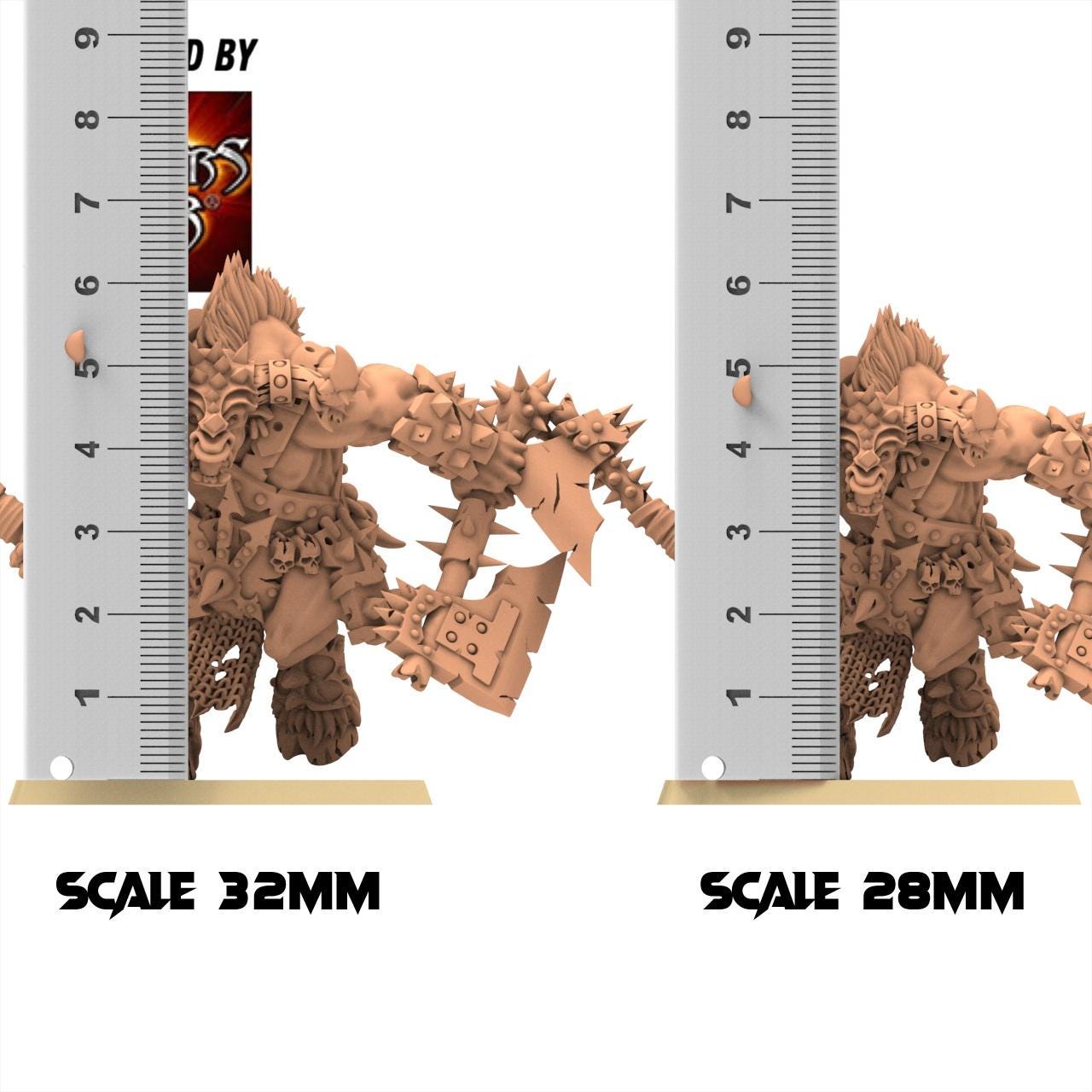 Beastmen - Minotaur lord with two weapons - 28&32mm scale - Avatar of War