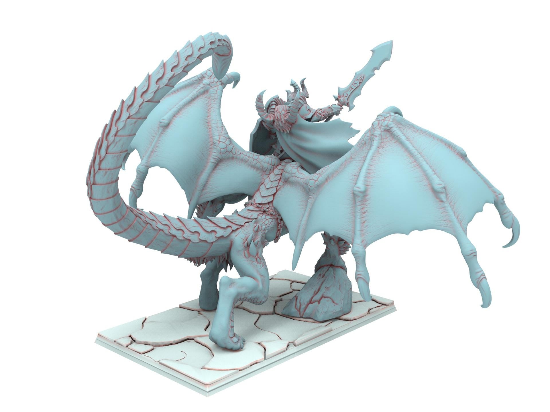 Fantasy Chaos - Vrolok on Manticore - Realms of Mayhem - Beholder Miniature