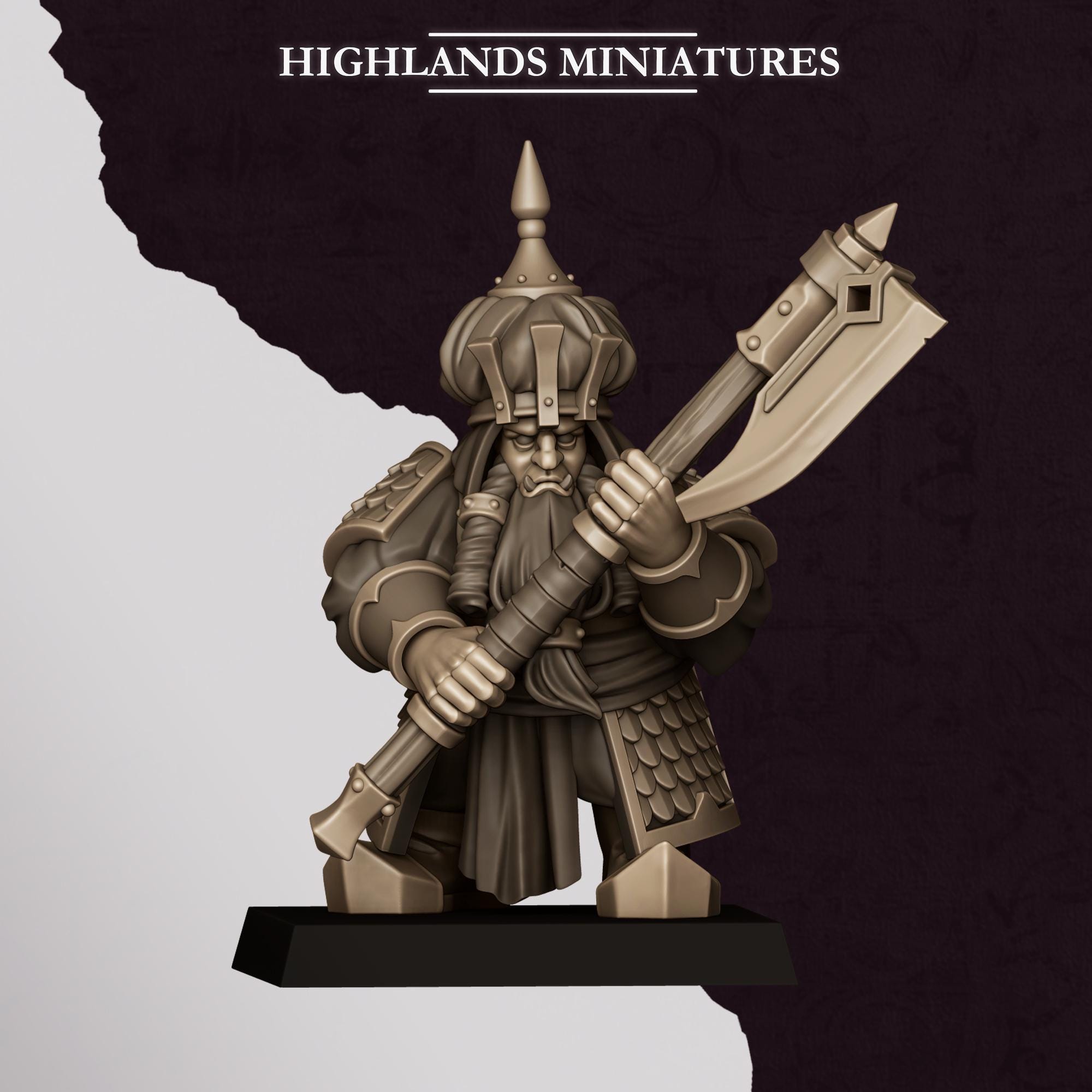 Chaos Dwarves - Warriors With Great Weapons - Sons of Marduk - Highlands Miniatures