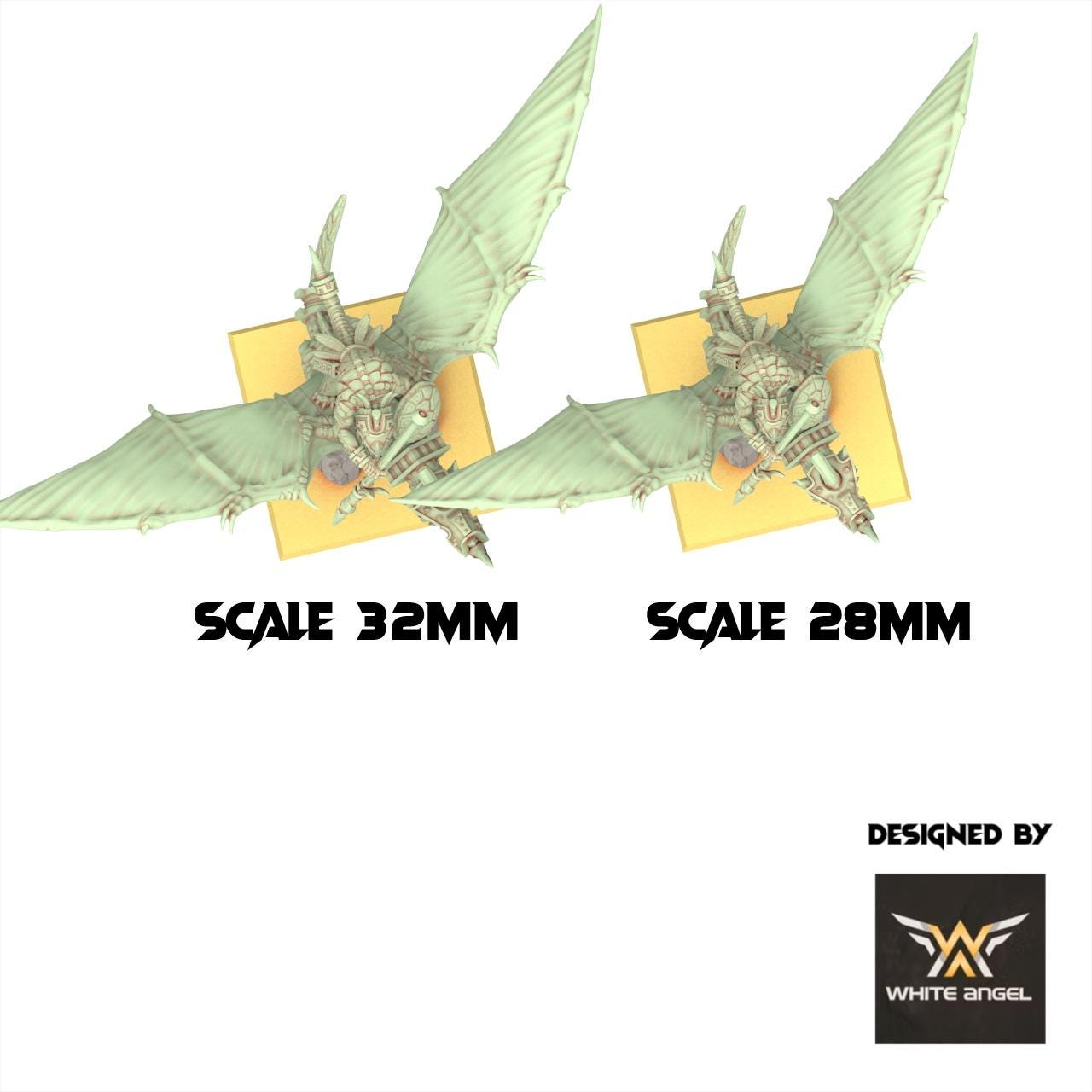 Lizardmen 28/32mm - Skycrawler Lizards - White Angel Miniatures