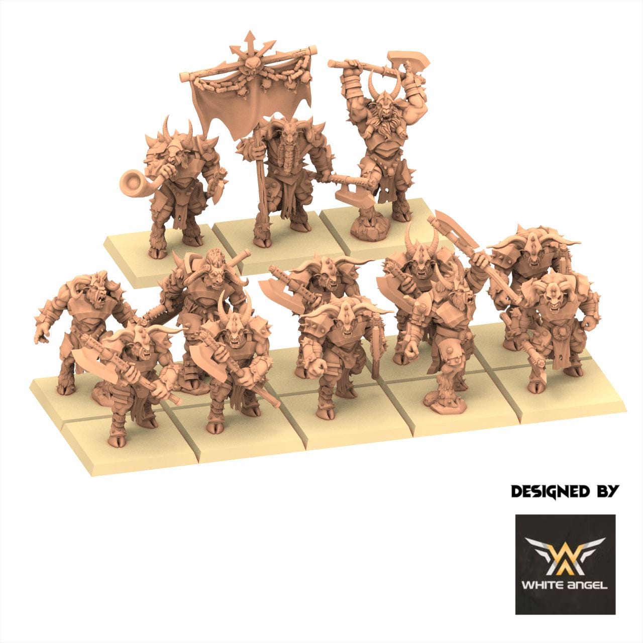 Beastmen - Heavy Beast Warrior - White Angel Miniatures