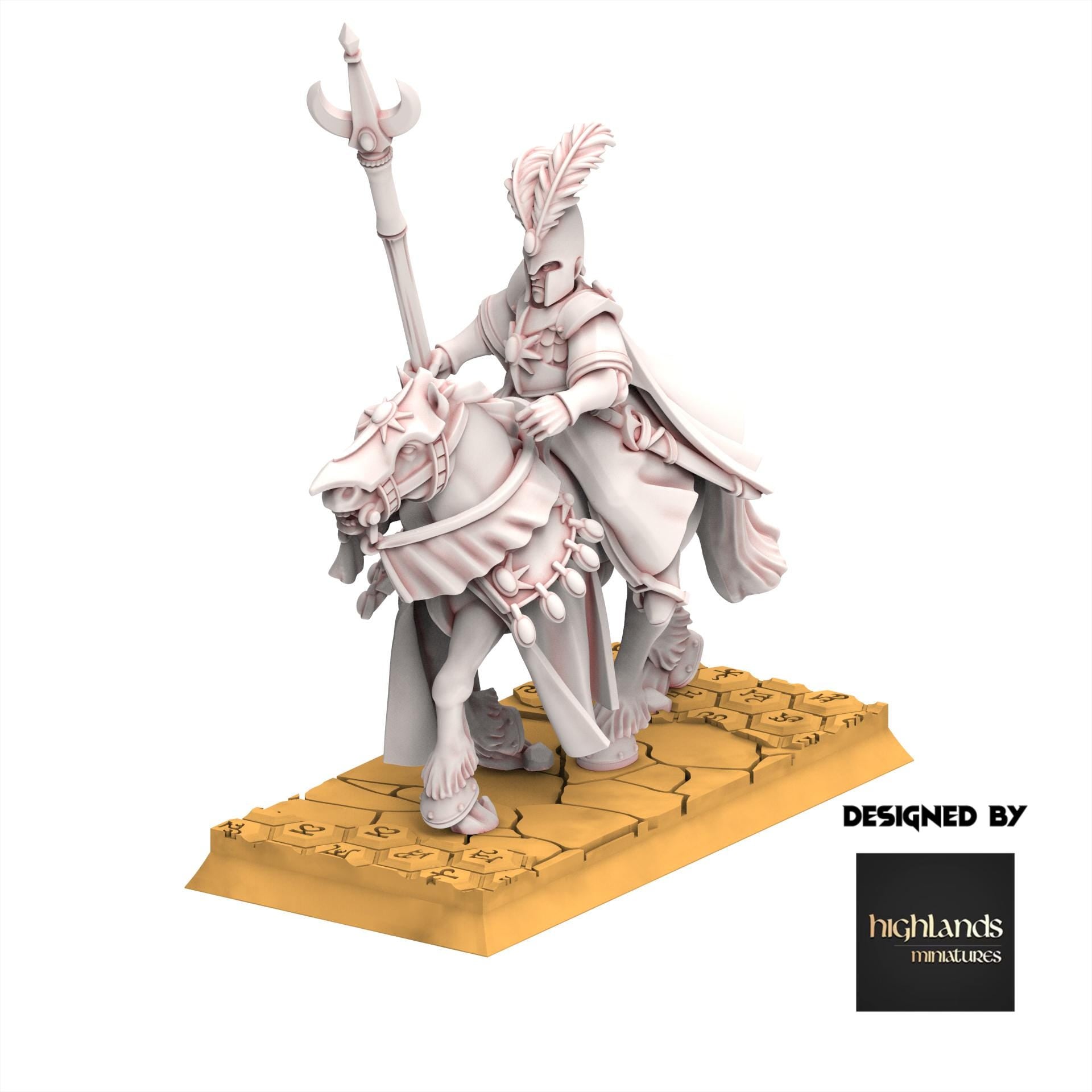 Hight Elves - Mage Mounted - Aegean - Highlands Miniatures