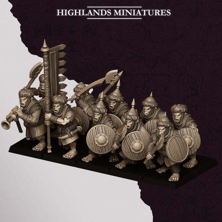 Chaos Dwarves - Hobgoblin Warrior - Sons of Marduk - Highlands Miniatures