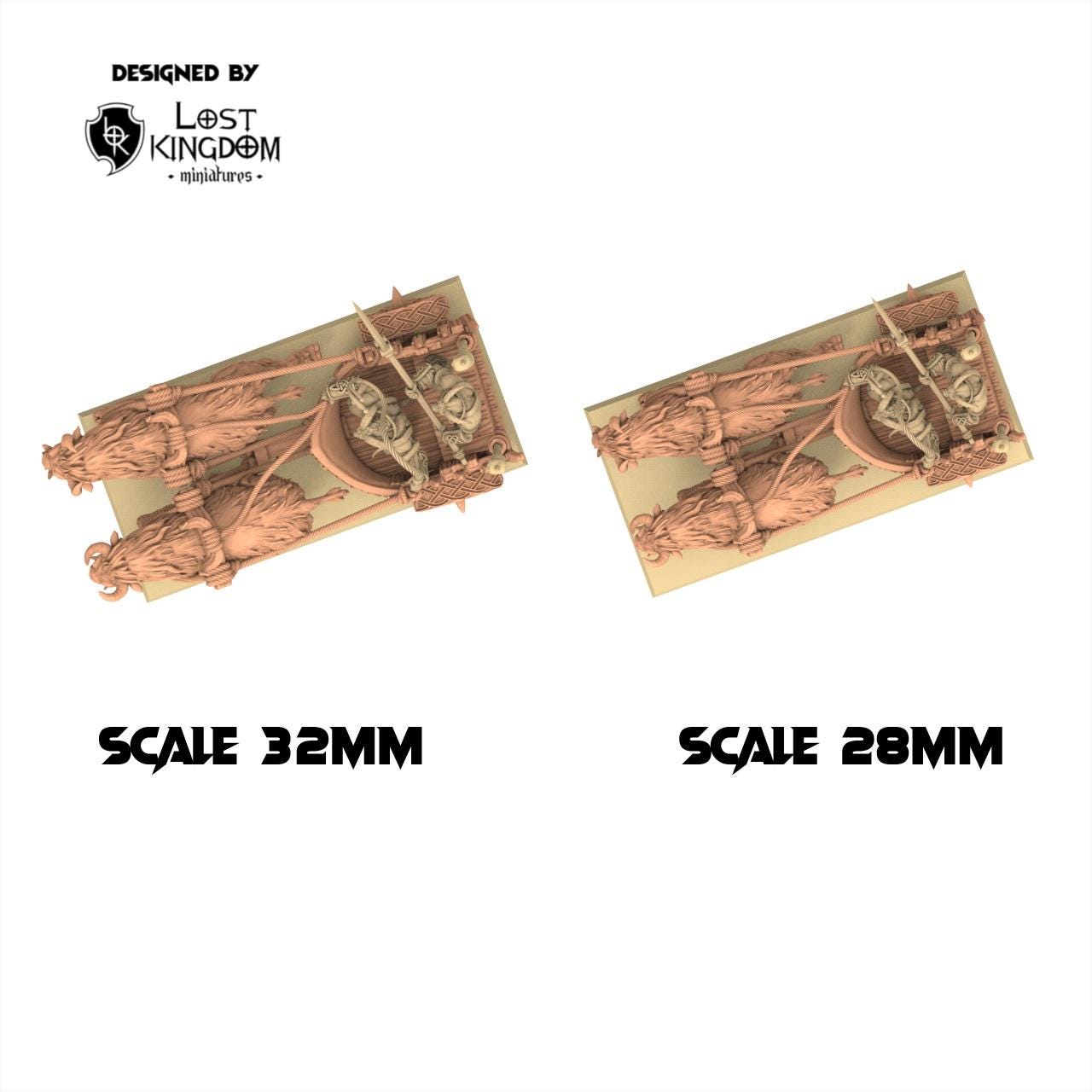 Beastmen - Raiding Chariot - Warriors of the Dark Gods - Lost Kingdom Miniatures