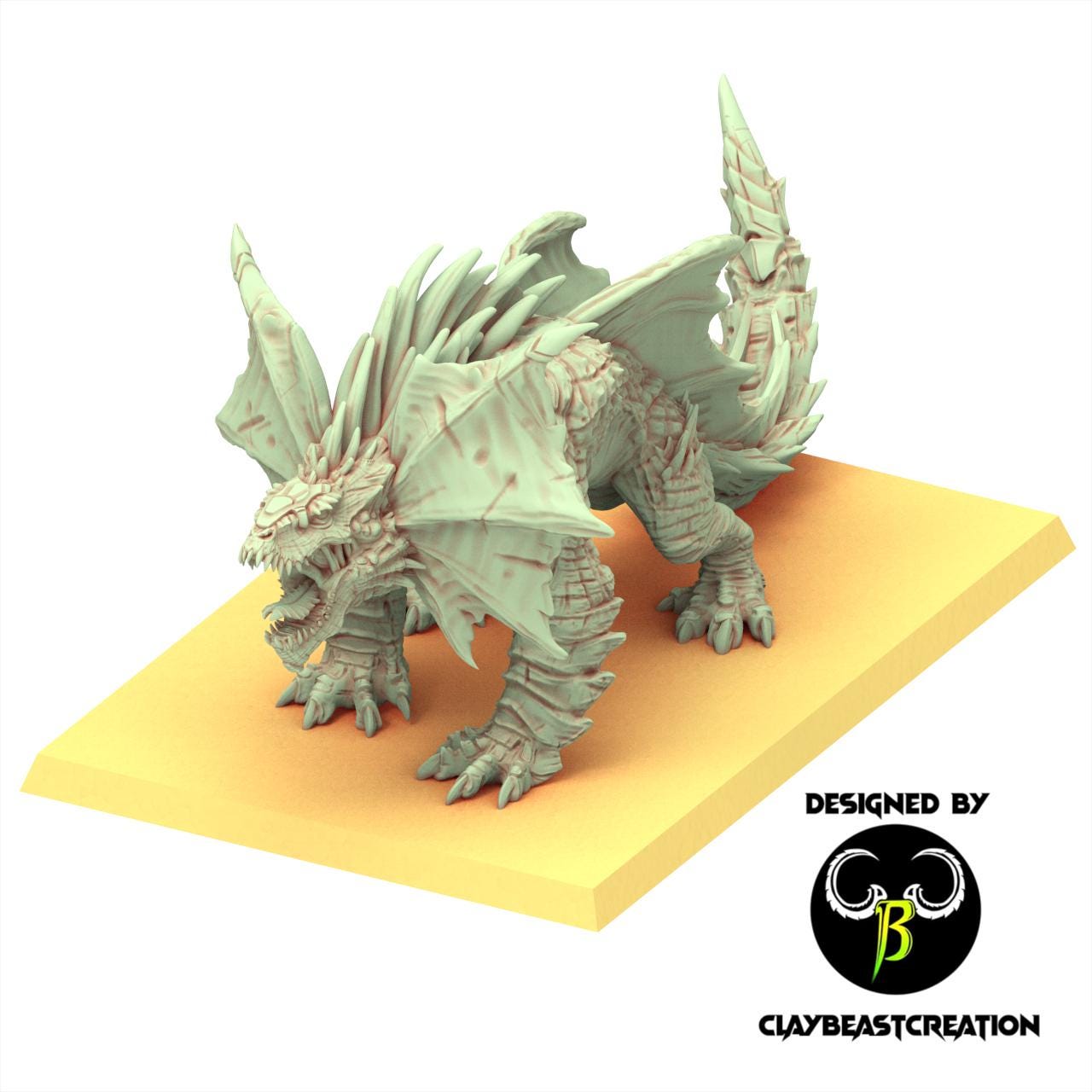 Lizardmen 28/32mm - Lavadon Prime - ClayBeastCreation