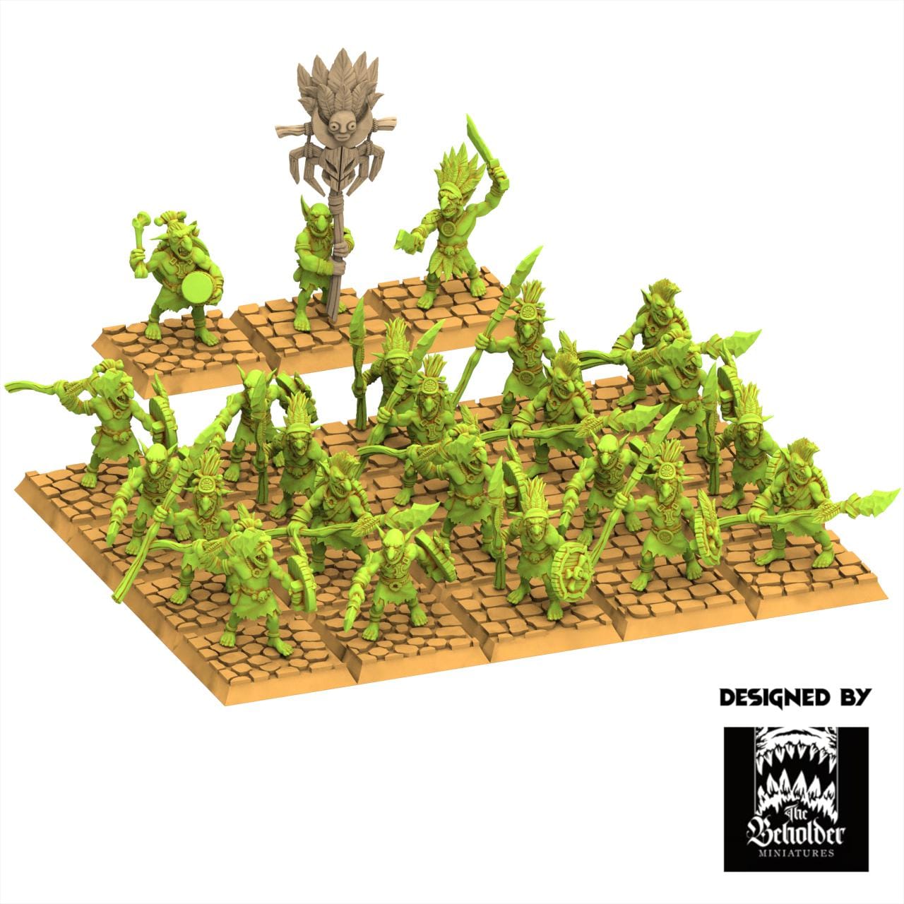Orc & Goblin - Goblins Jungle Warriors - The Black horde - The Beholder Miniatures